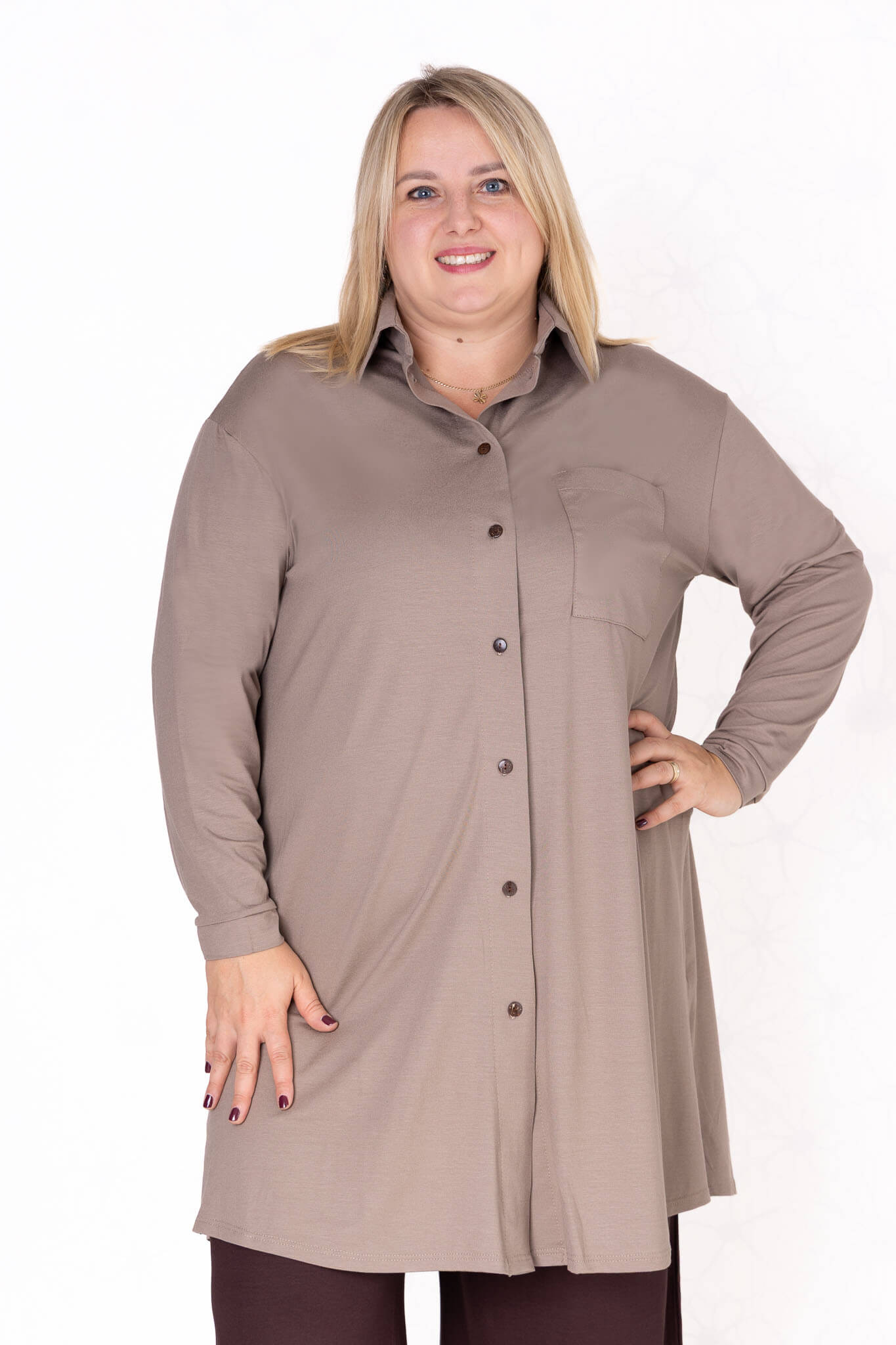 Blouse Tonny | A-lijn | lange mouw | Viscose | 105cm