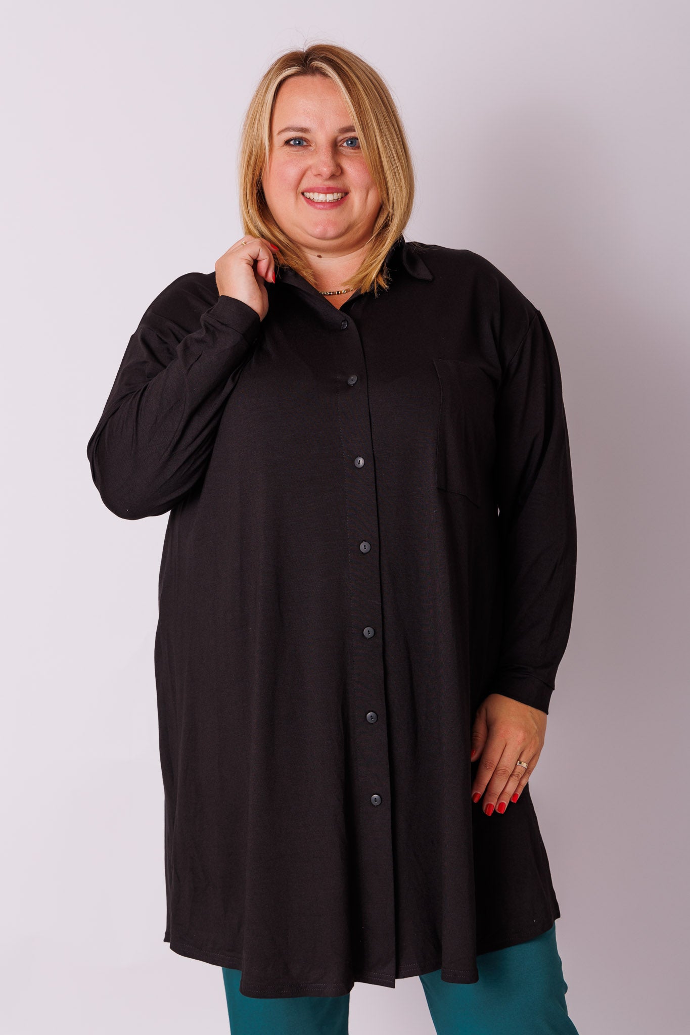 Blouse Tonny | A-lijn | lange mouw | Viscose | 105cm
