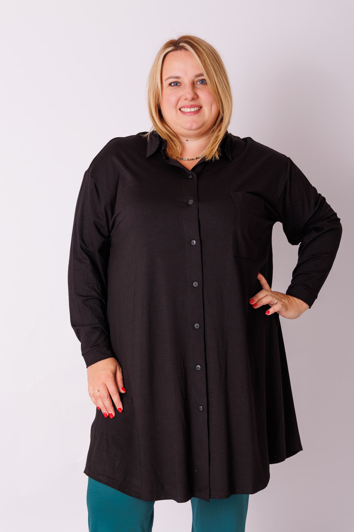 Blouse Tonny | A-lijn | lange mouw | Viscose | 105cm