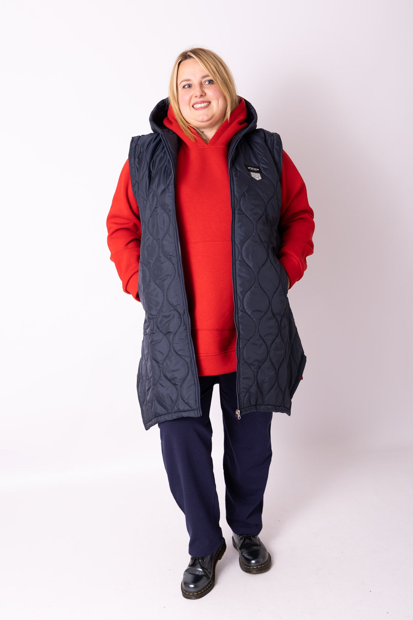 Bodywarmer met capuchon t/m maat 52