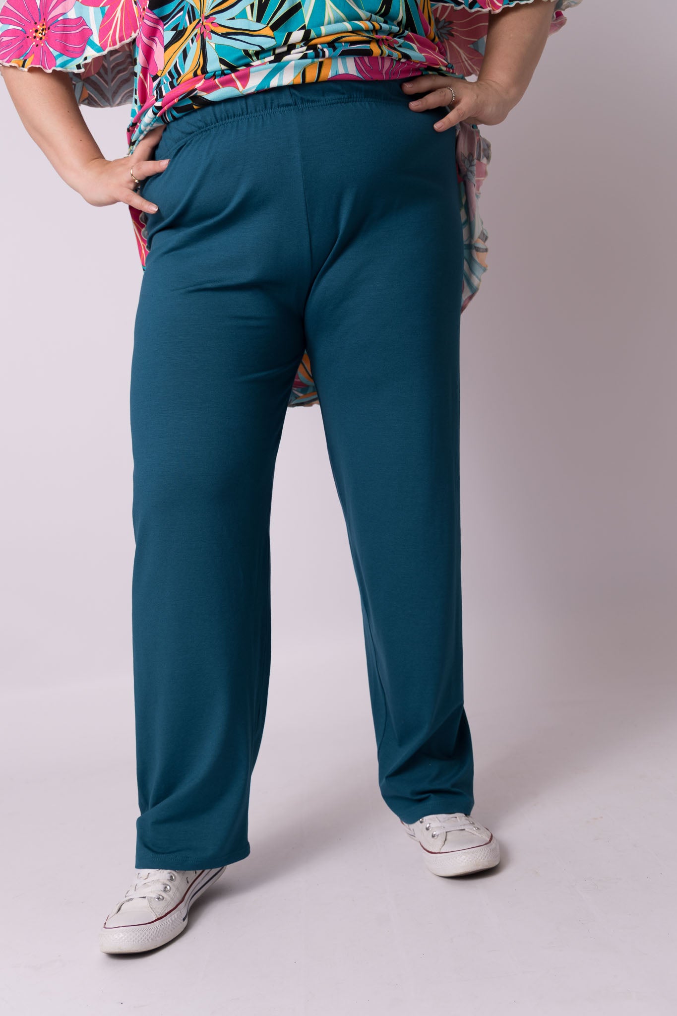 Klassieke broek rechte pijpen viscose | binnenbeenlengte 70-75cm