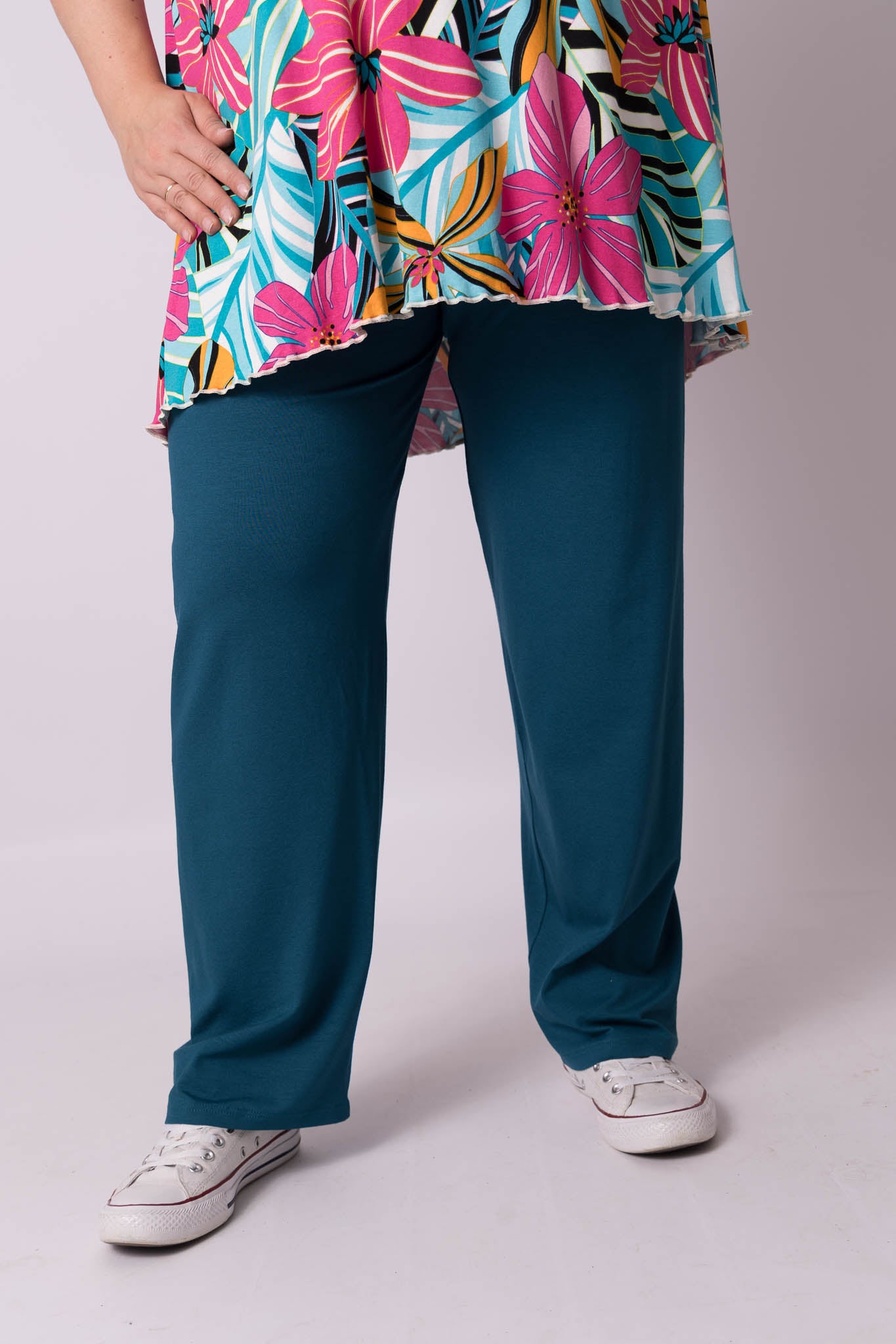 Klassieke broek rechte pijpen viscose | binnenbeenlengte 70-75cm