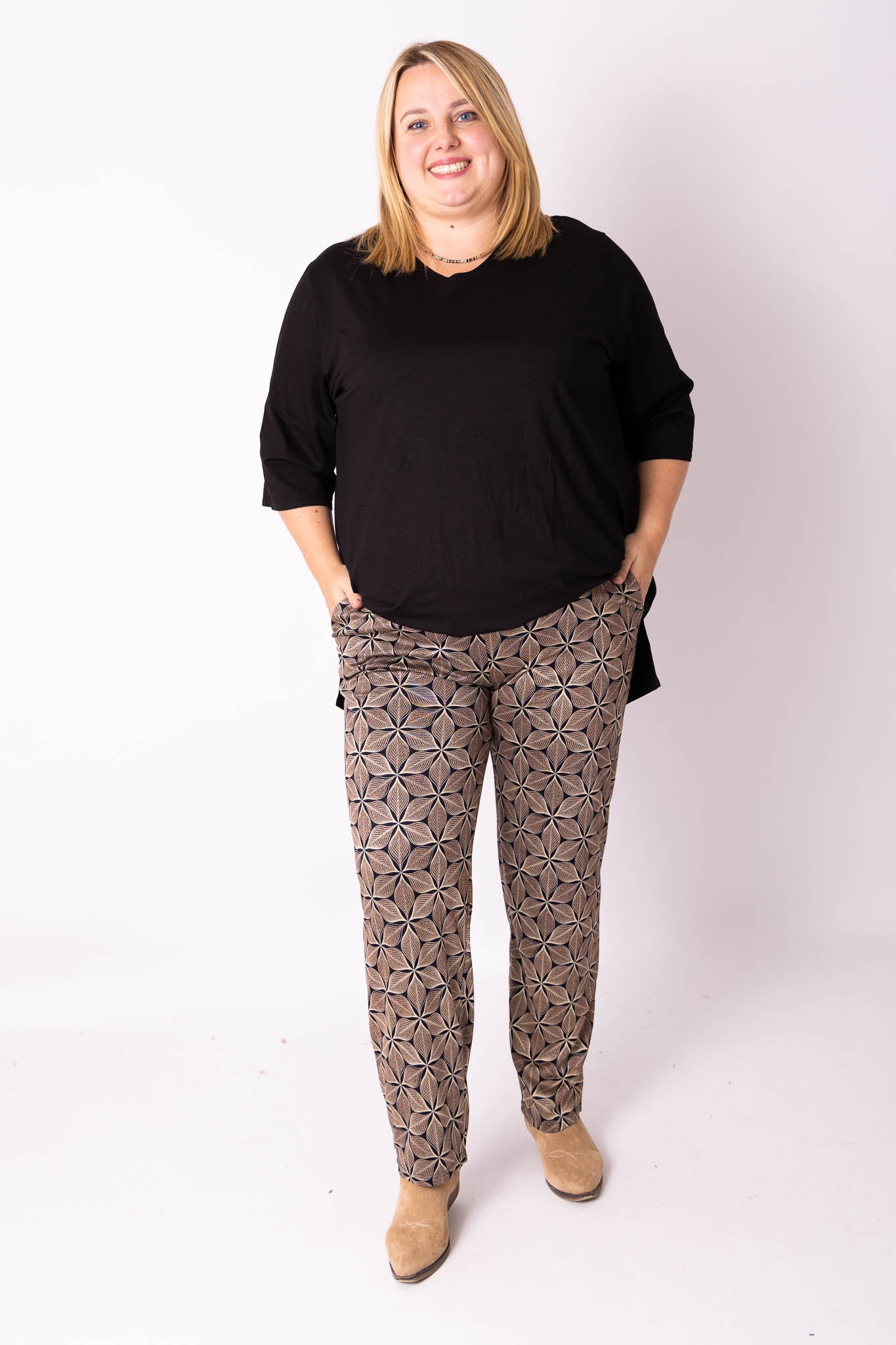 Broek Esther met zakken caleidoscoop | binnenbeen circa. 75cm