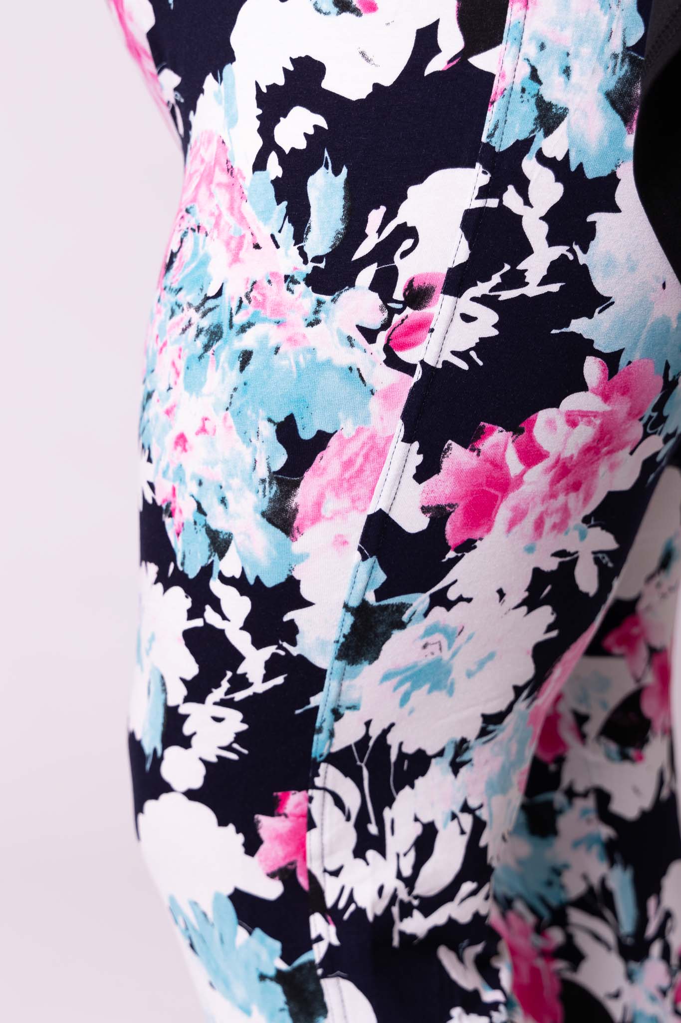 Broek lang viscose print maten 42-62