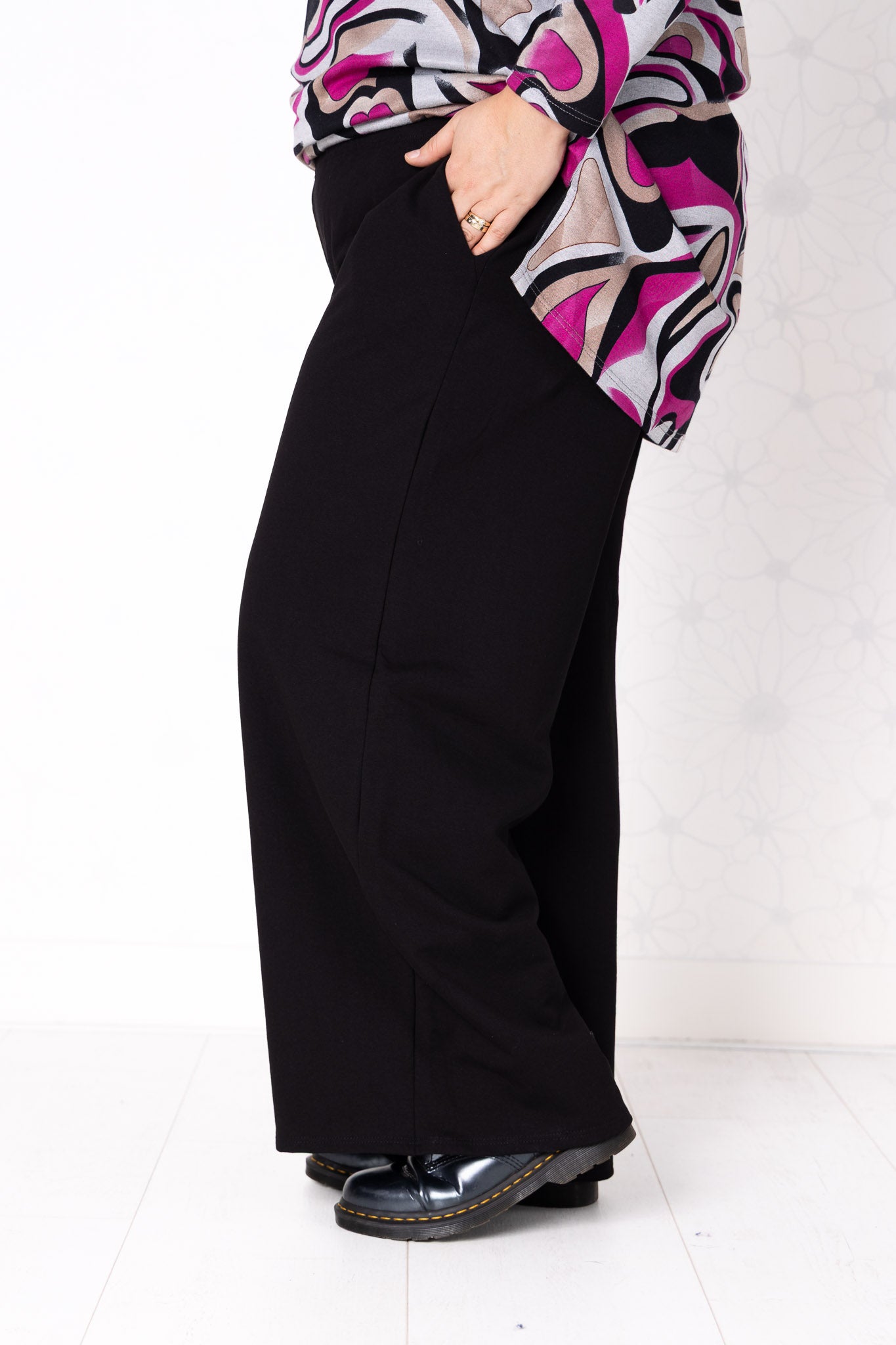 Wijde broek Suzette | met zakken | katoen | twee lengtes 68-75cm