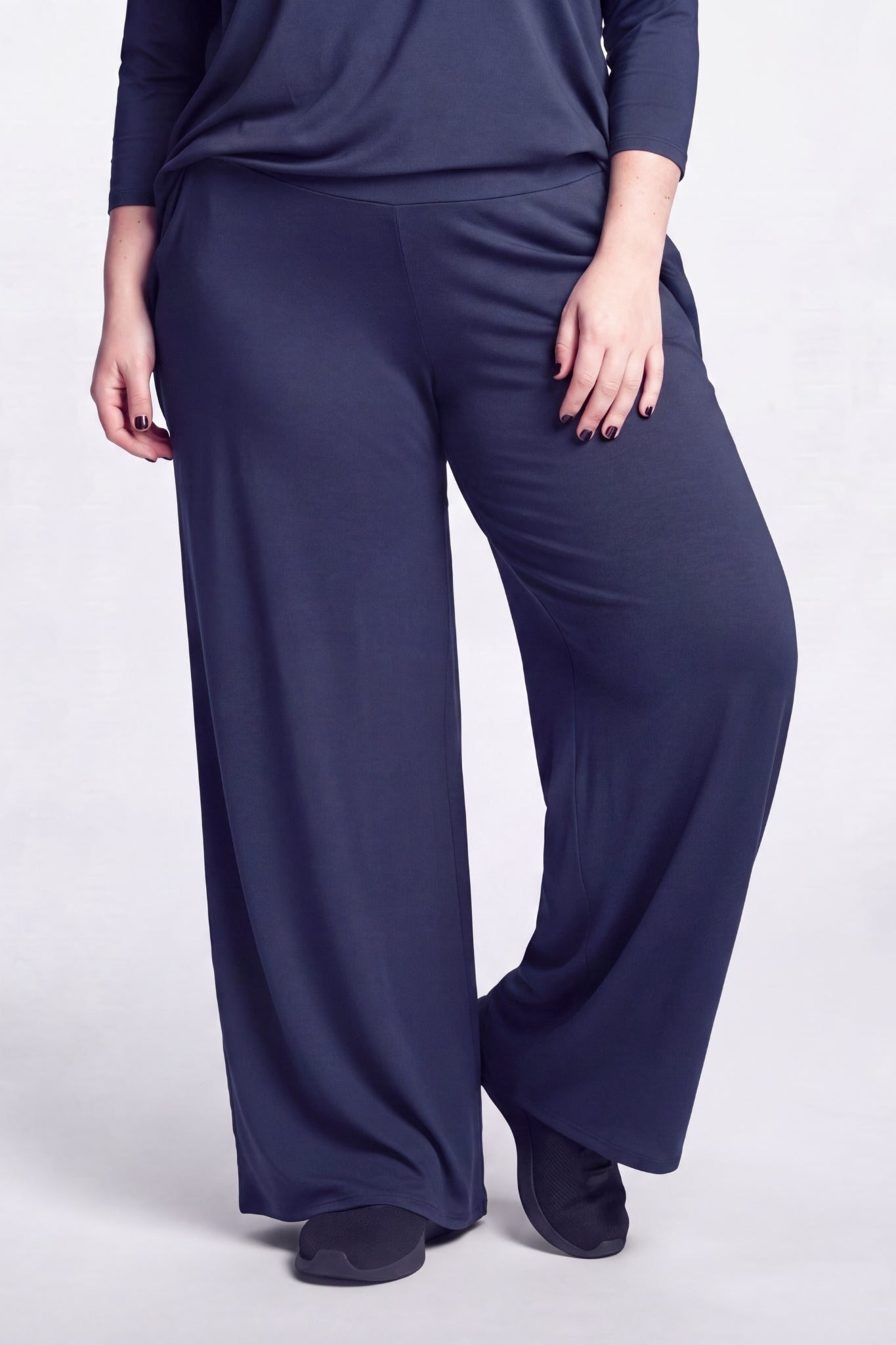 Wijde Broek Judith met Zakken | Viscose | 3 Lengtes (68/74/80 cm)