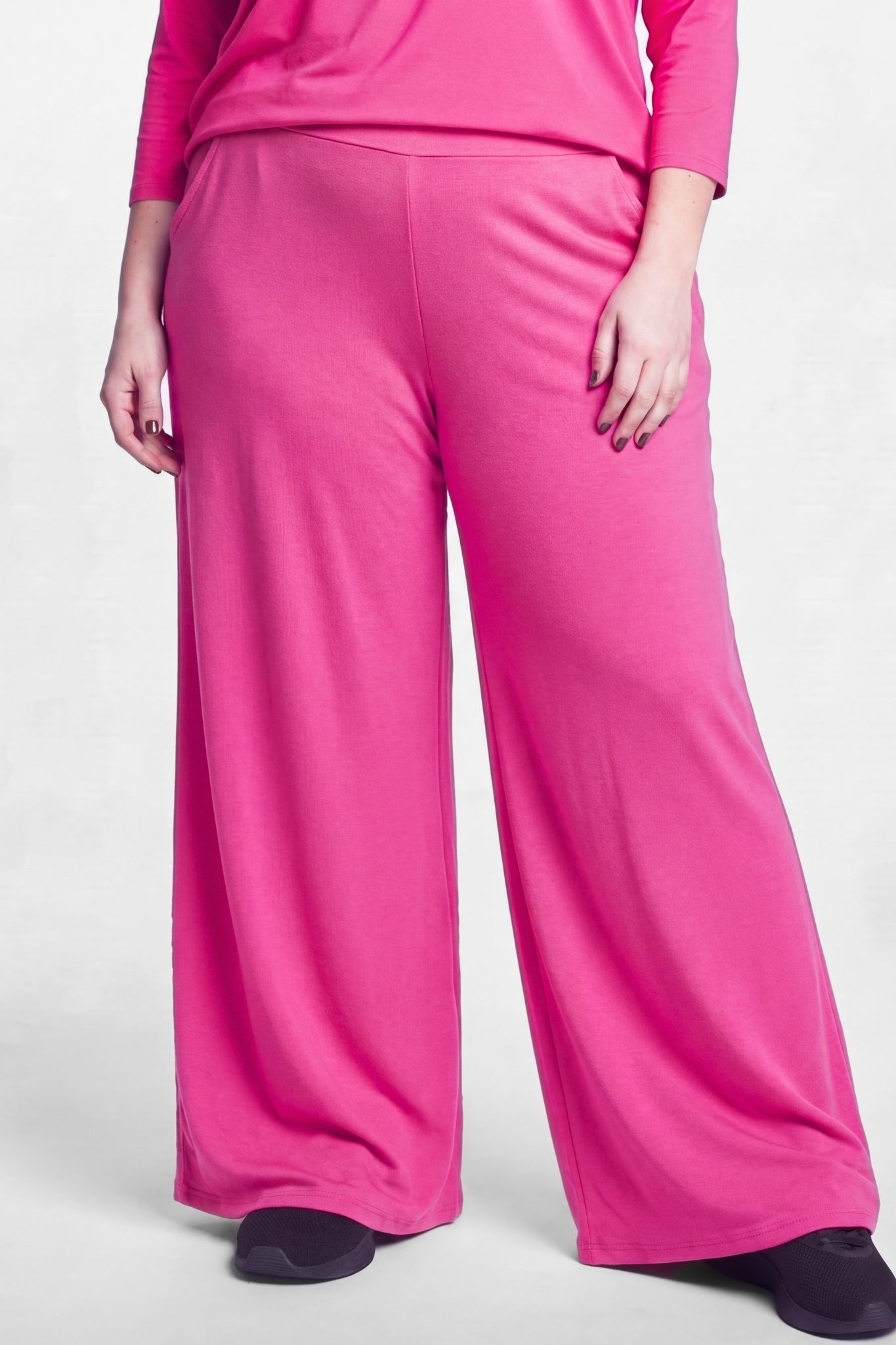 Wijde Broek Judith met Zakken | Viscose | 3 Lengtes (68/74/80 cm)