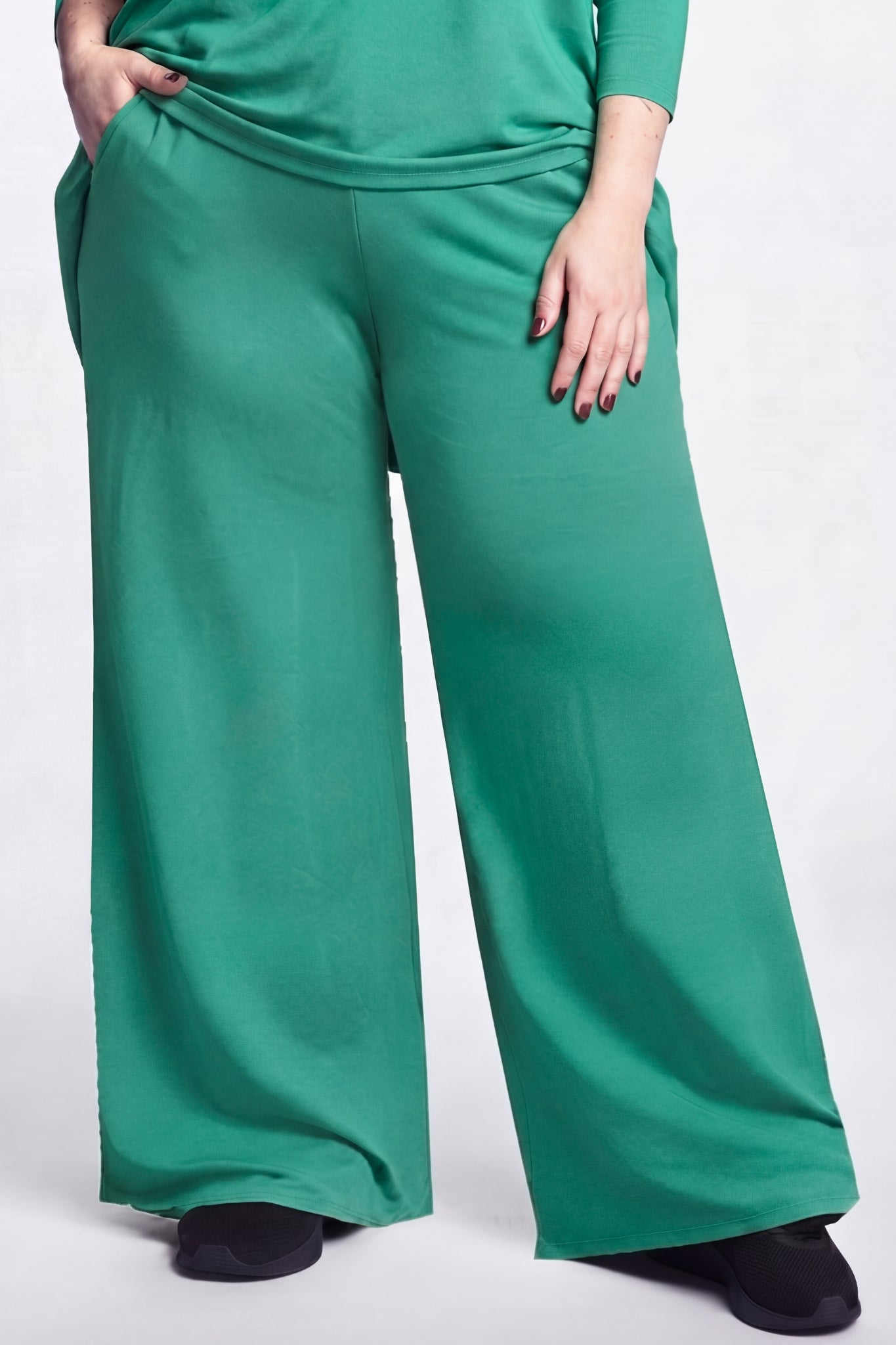 Wijde Broek Judith met Zakken | Viscose | 3 Lengtes (68/74/80 cm)