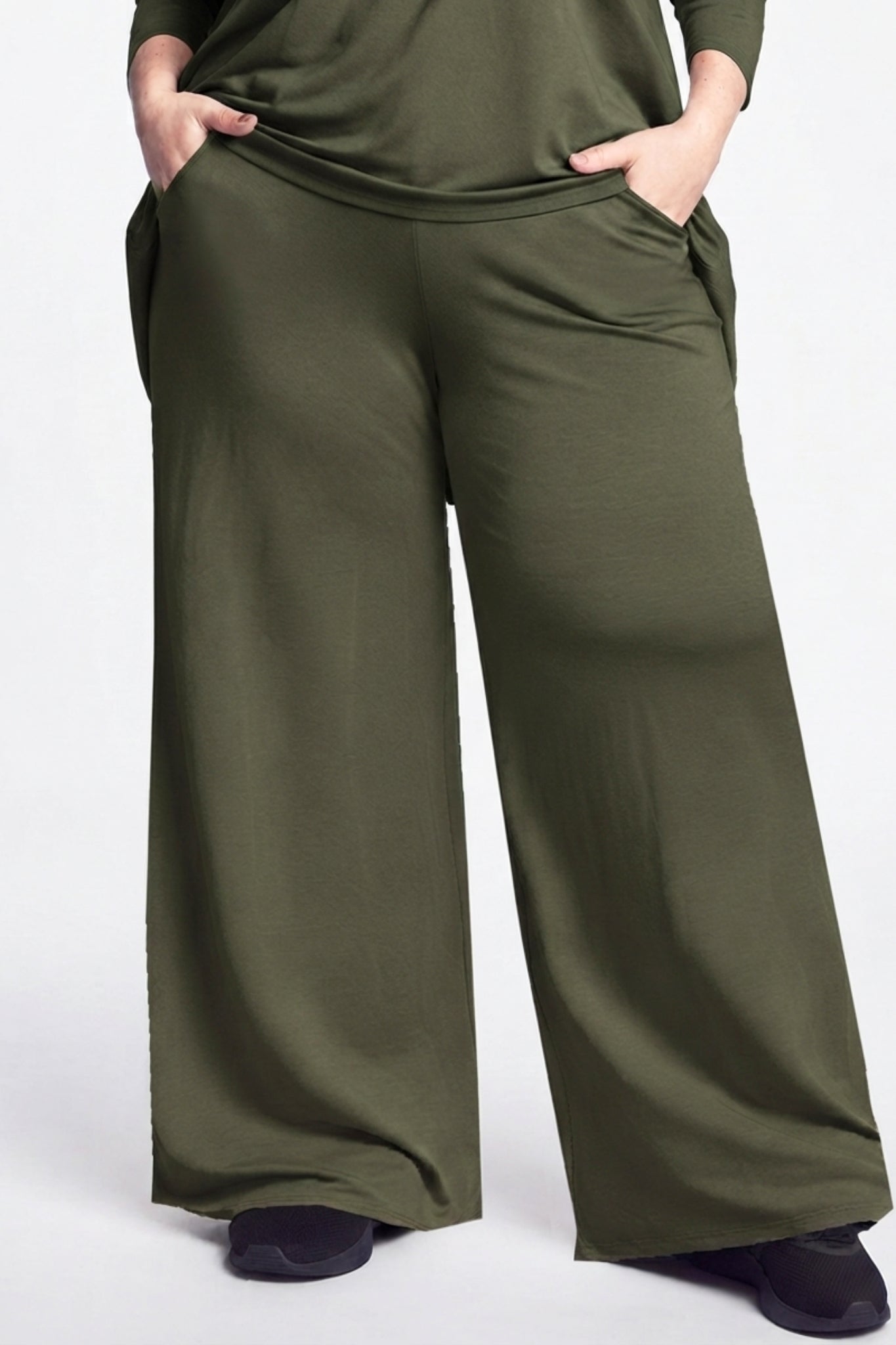 Wijde Broek Judith met Zakken | Viscose | 3 Lengtes (68/74/80 cm)