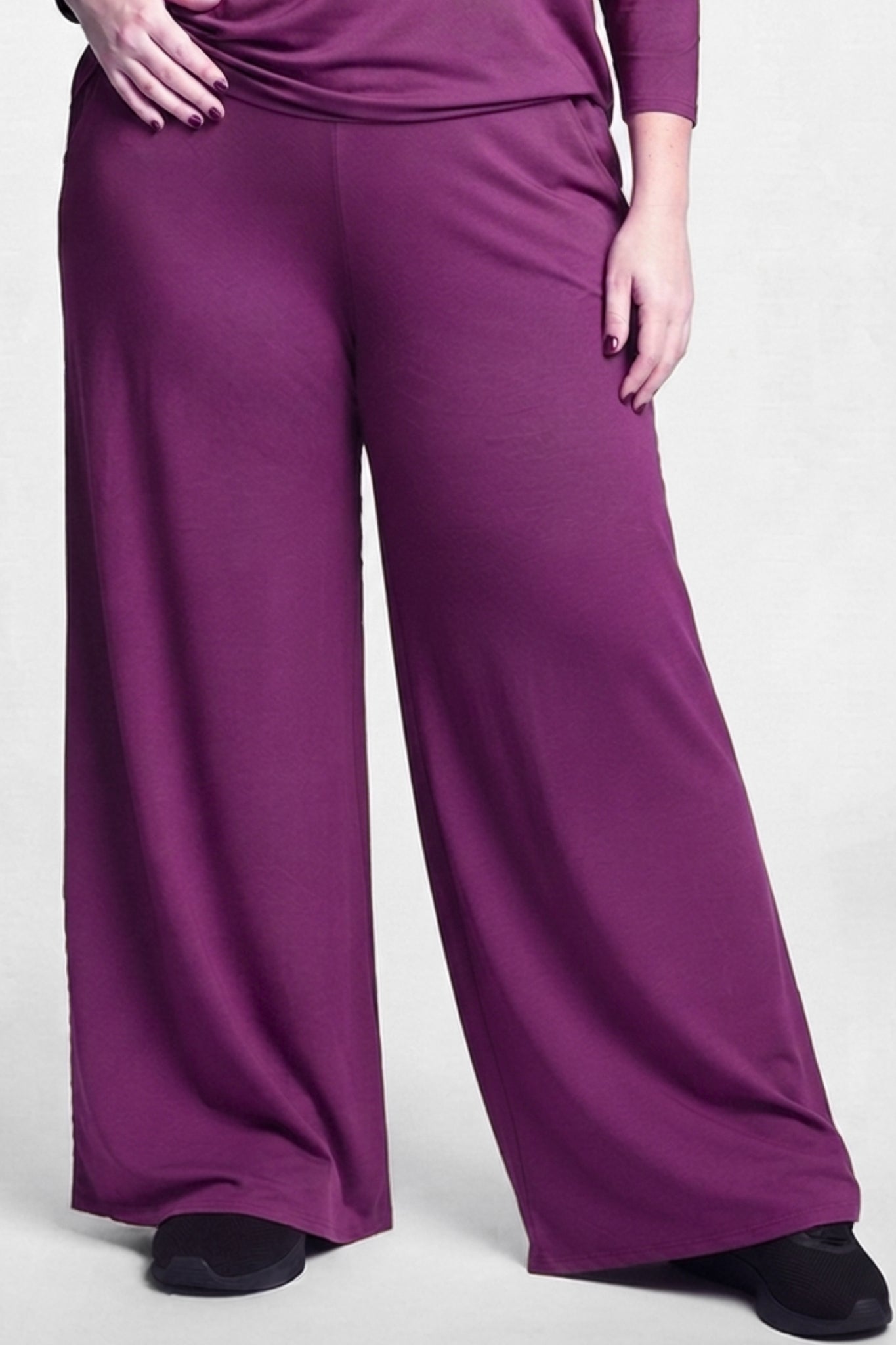 Wijde Broek Judith met Zakken | Viscose | 3 Lengtes (68/74/80 cm)