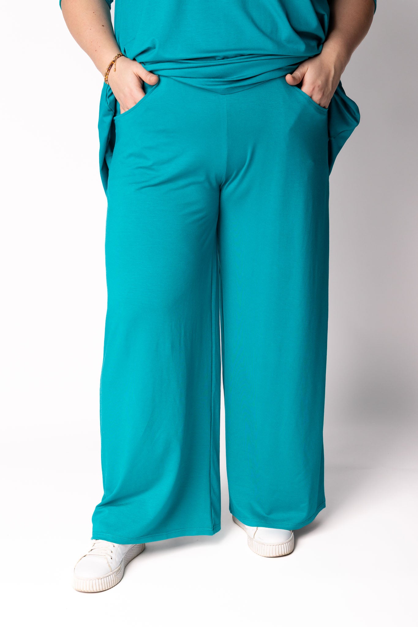 Wijde Broek Judith met Zakken | Viscose | 3 Lengtes (68/74/80 cm)