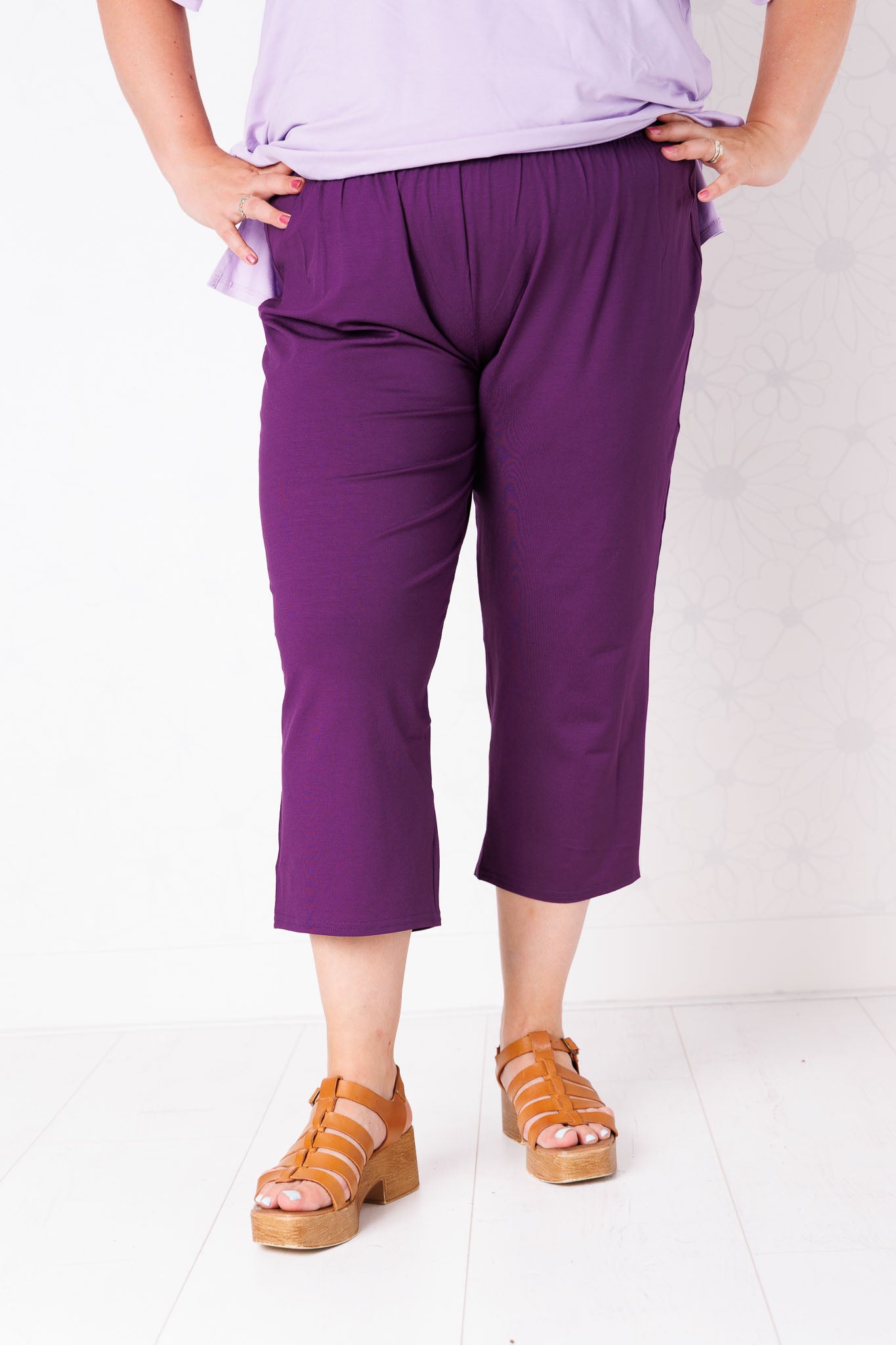Driekwart klassieke broek | Viscose | ca. 56 cm binnenbeenlengte