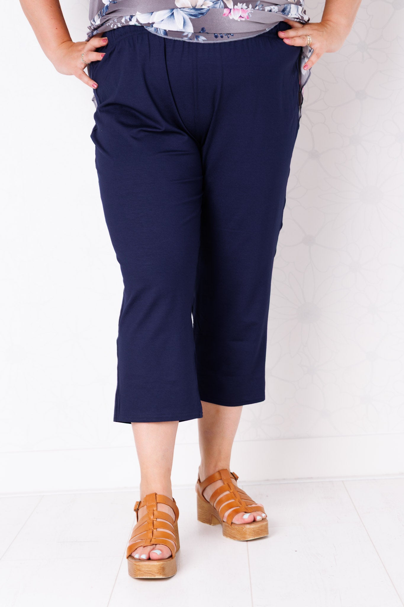 Driekwart klassieke broek | Viscose | ca. 56 cm binnenbeenlengte