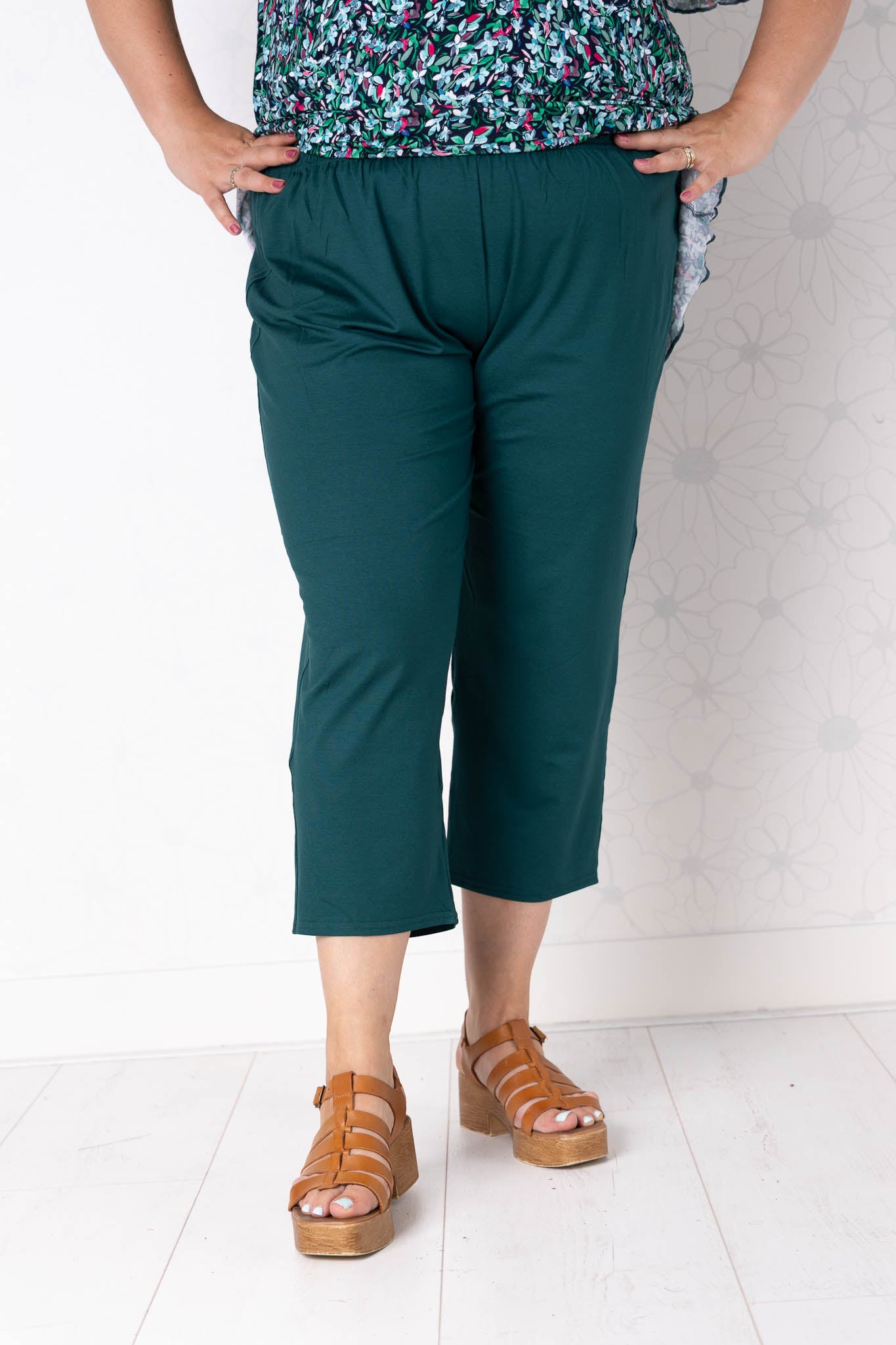 Driekwart klassieke broek | Viscose | ca. 56 cm binnenbeenlengte