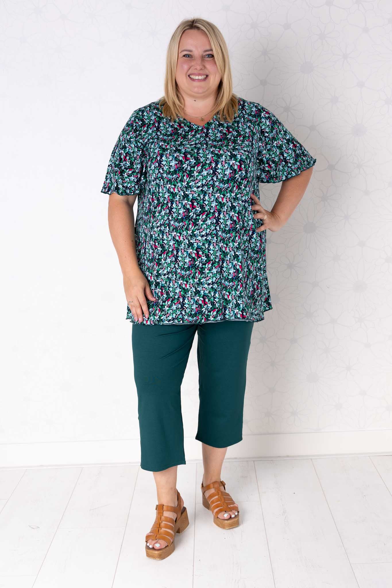 Driekwart klassieke broek | Viscose | ca. 56 cm binnenbeenlengte