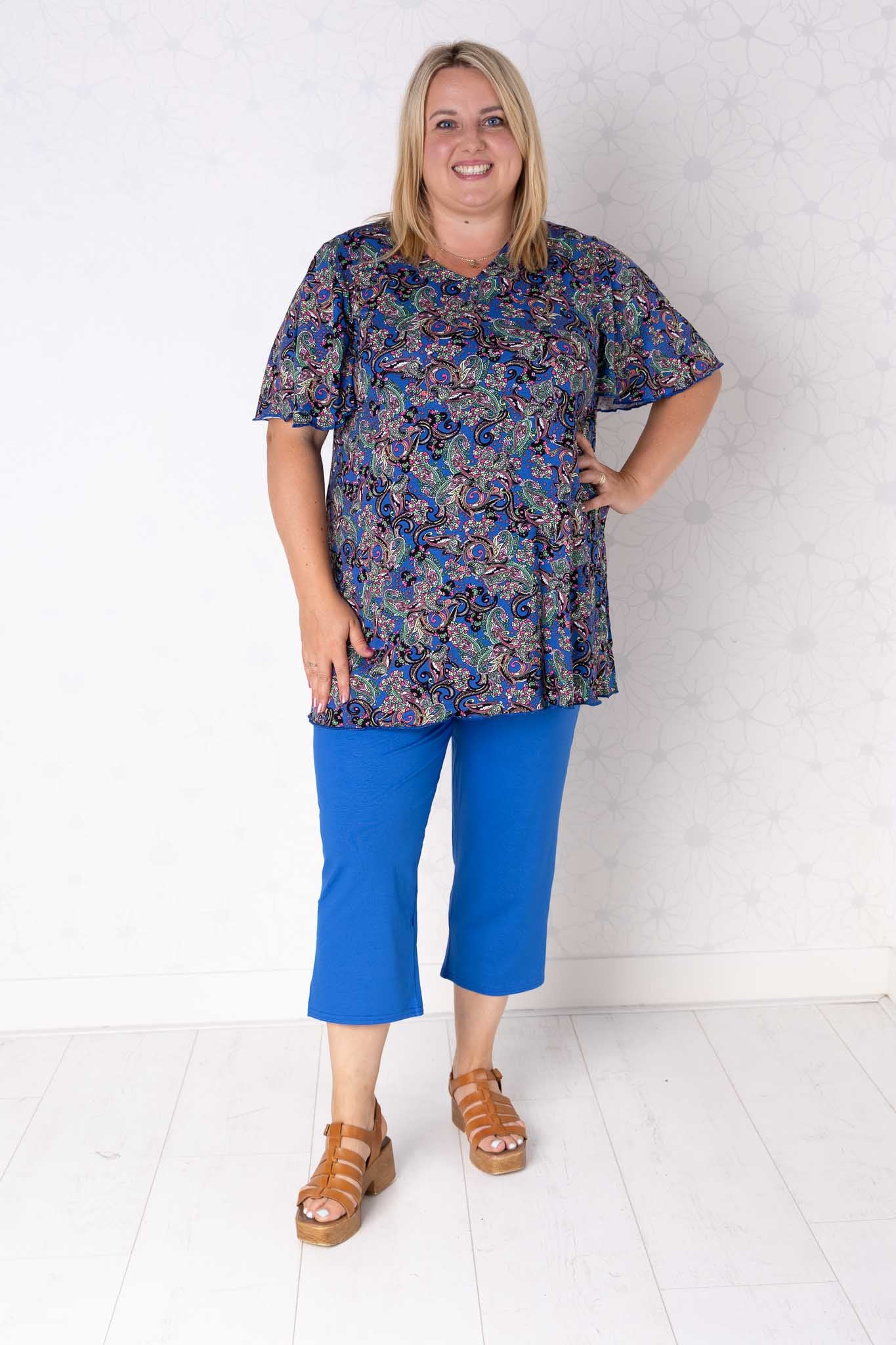 Driekwart klassieke broek | Viscose | ca. 56 cm binnenbeenlengte
