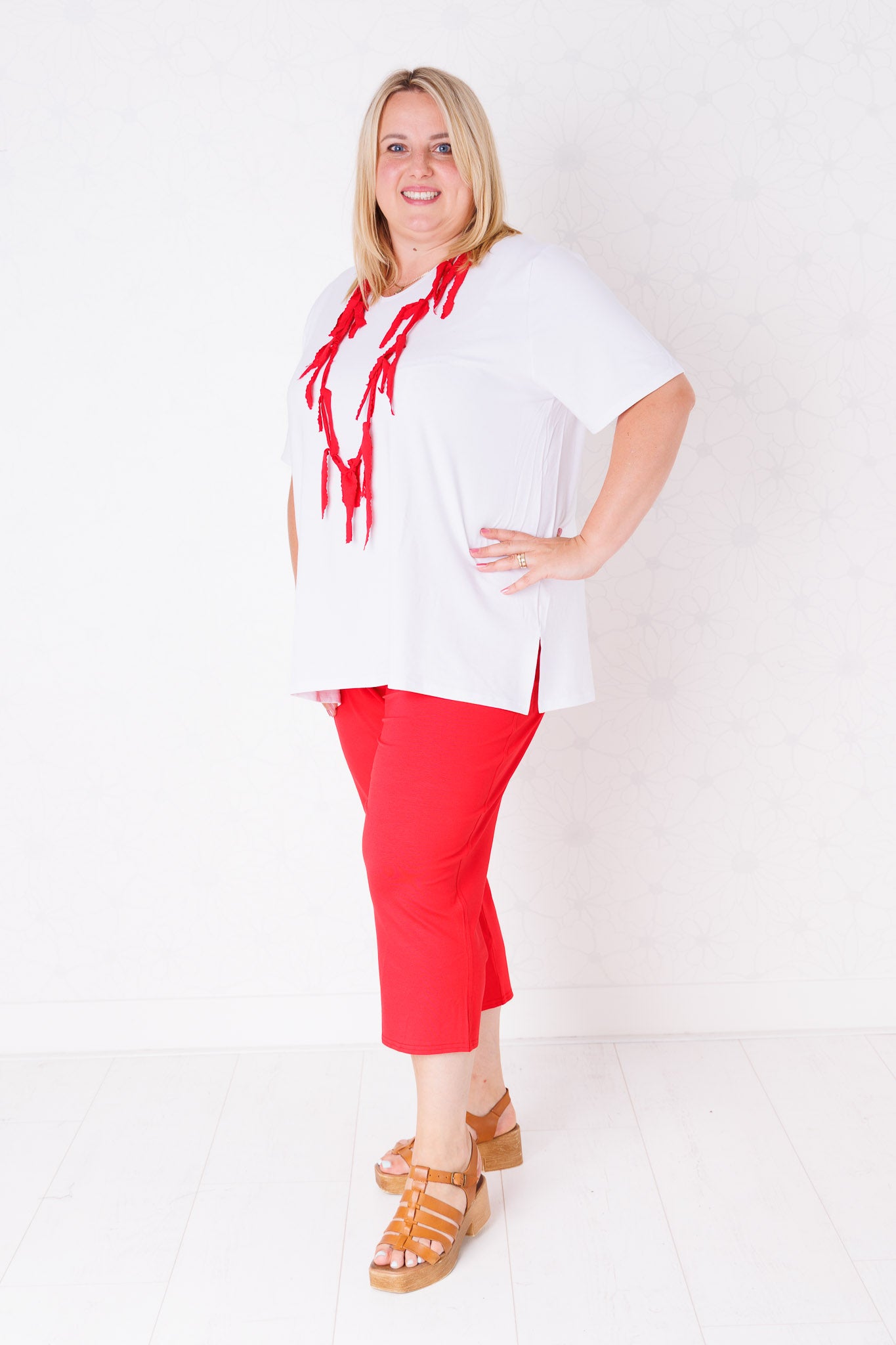 Driekwart klassieke broek | Viscose | ca. 56 cm binnenbeenlengte
