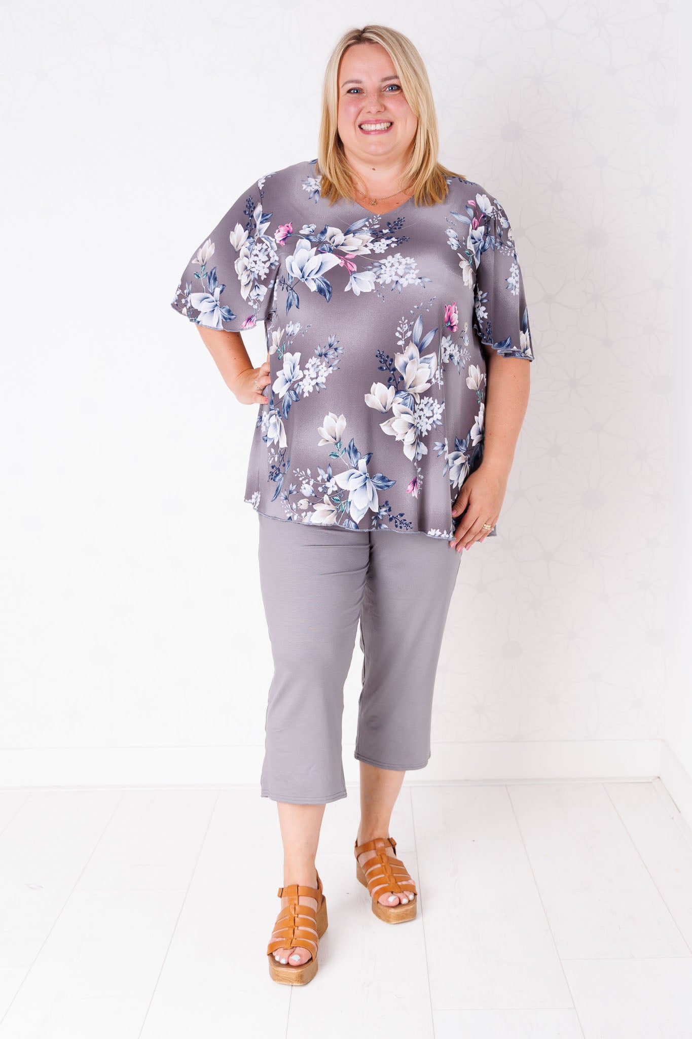 Driekwart klassieke broek | Viscose | ca. 56 cm binnenbeenlengte