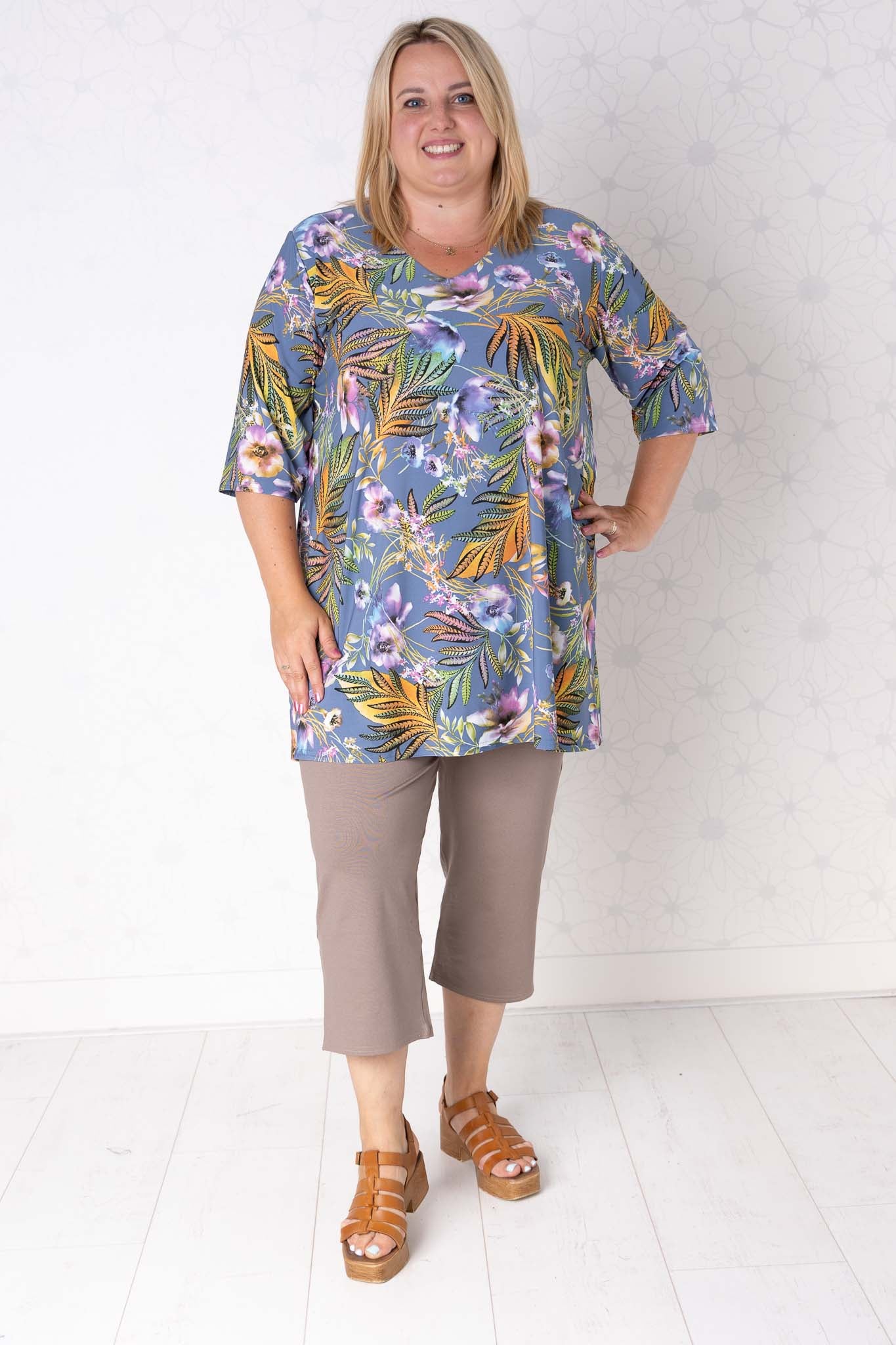 Driekwart klassieke broek | Viscose | ca. 56 cm binnenbeenlengte