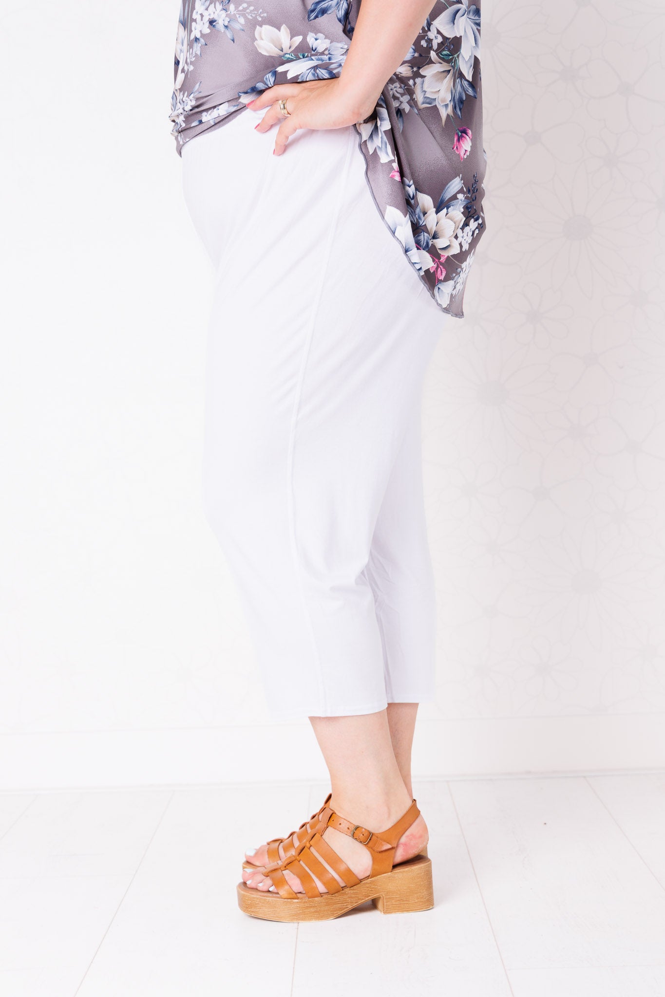 Driekwart klassieke broek | Viscose | ca. 56 cm binnenbeenlengte