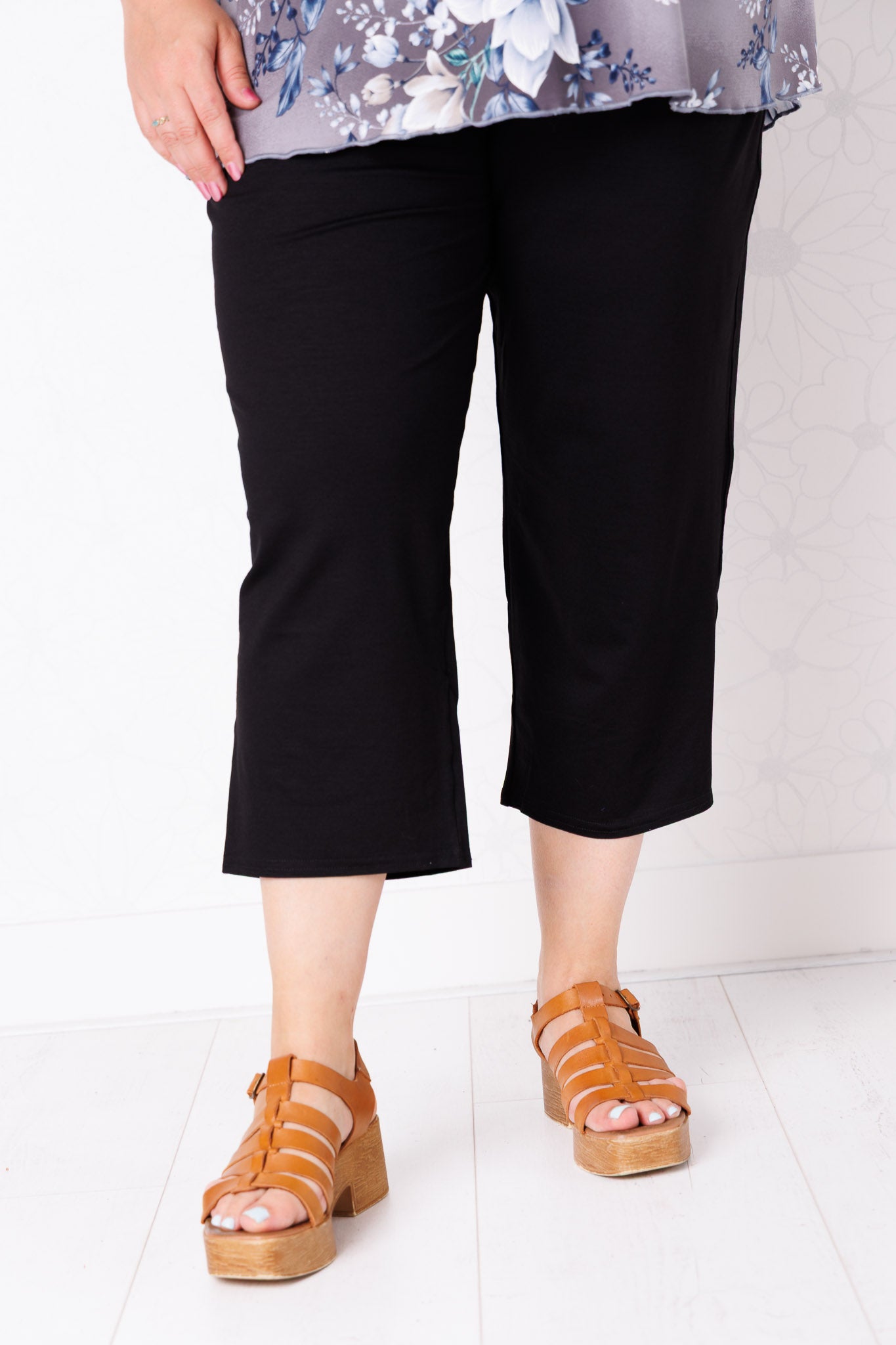 Driekwart klassieke broek | Viscose | ca. 56 cm binnenbeenlengte