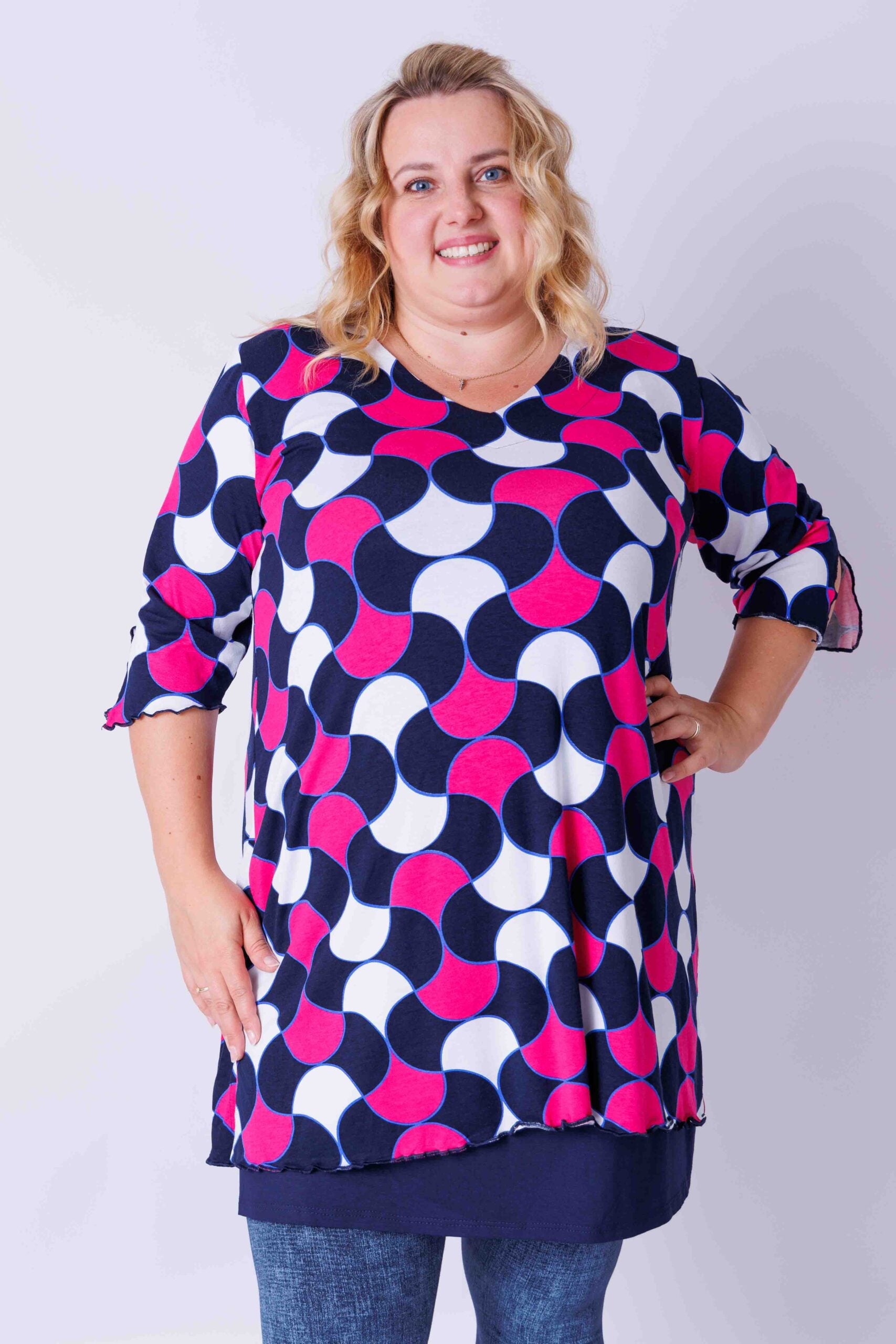 Top Erna zandloper abstract viscose 90 cm