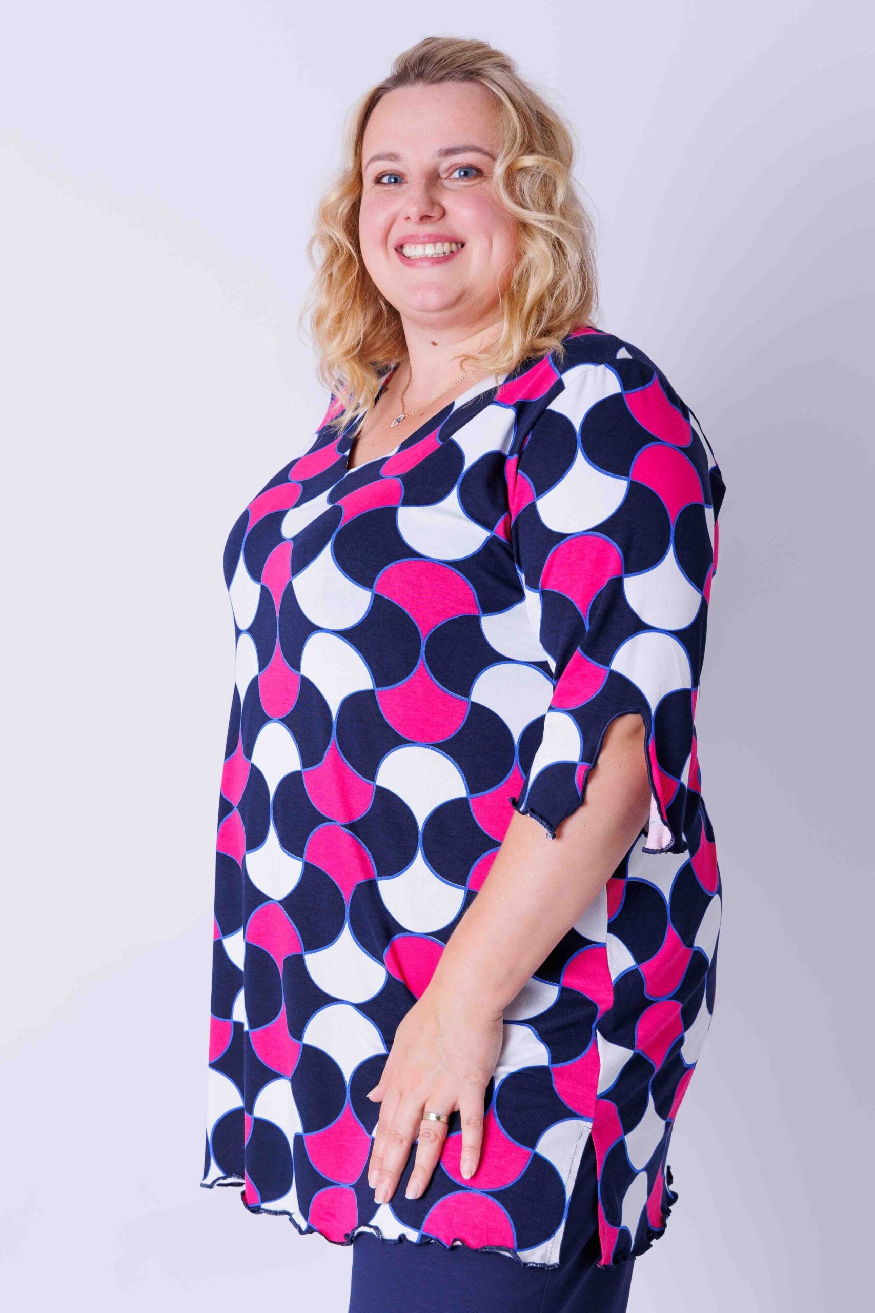 Top Erna zandloper abstract viscose 90 cm