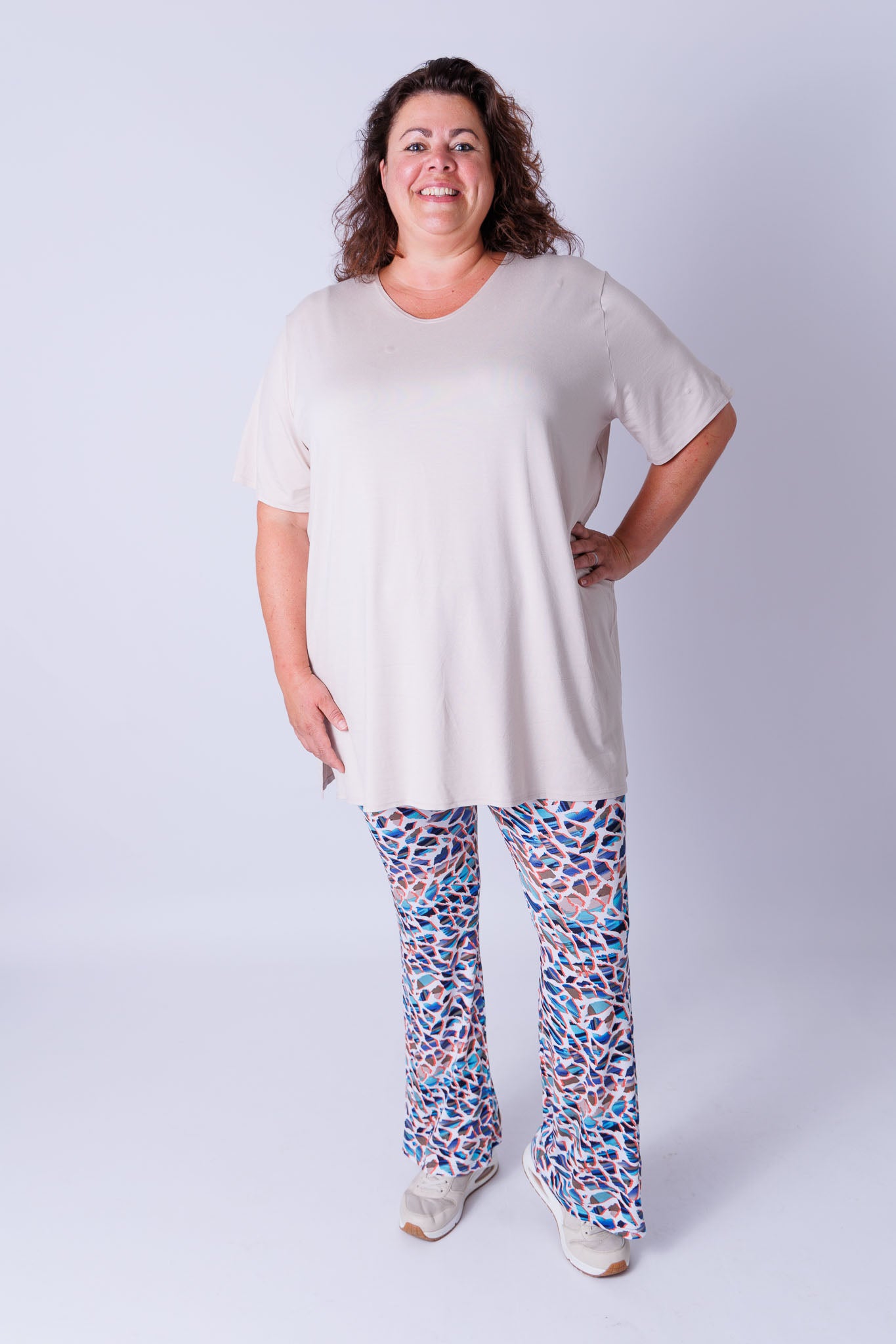 T-shirt Eva viscose 90cm zomer kleurtjes