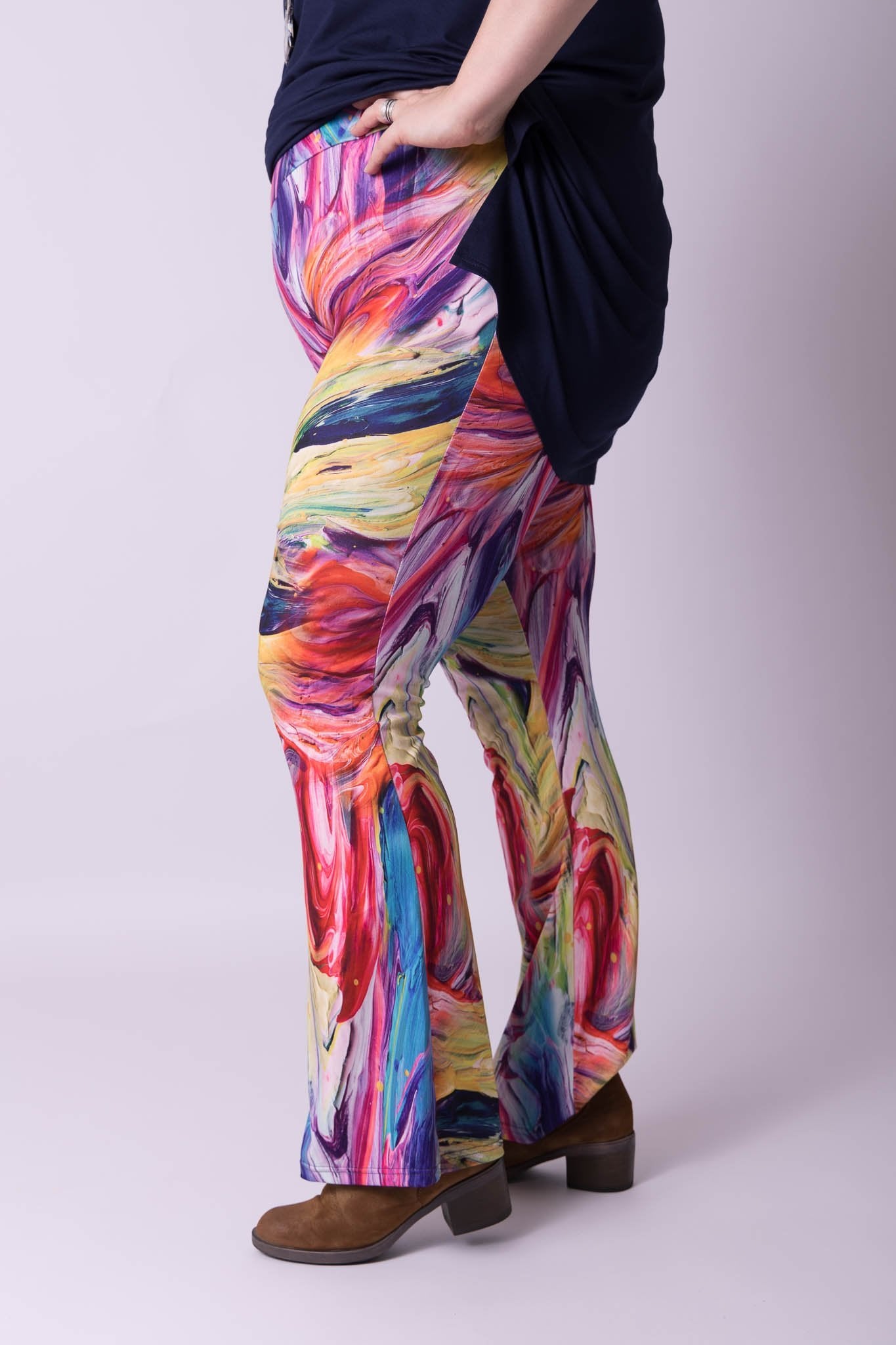 Flared legging lange pijpen kimo maten 48-60
