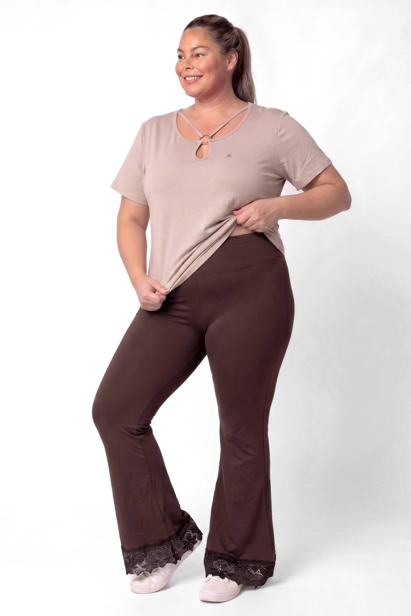 Flared Legging | One Size tot 52 | Comfortabele Stretch | Shaping & Camressie | Voor Lange Benen