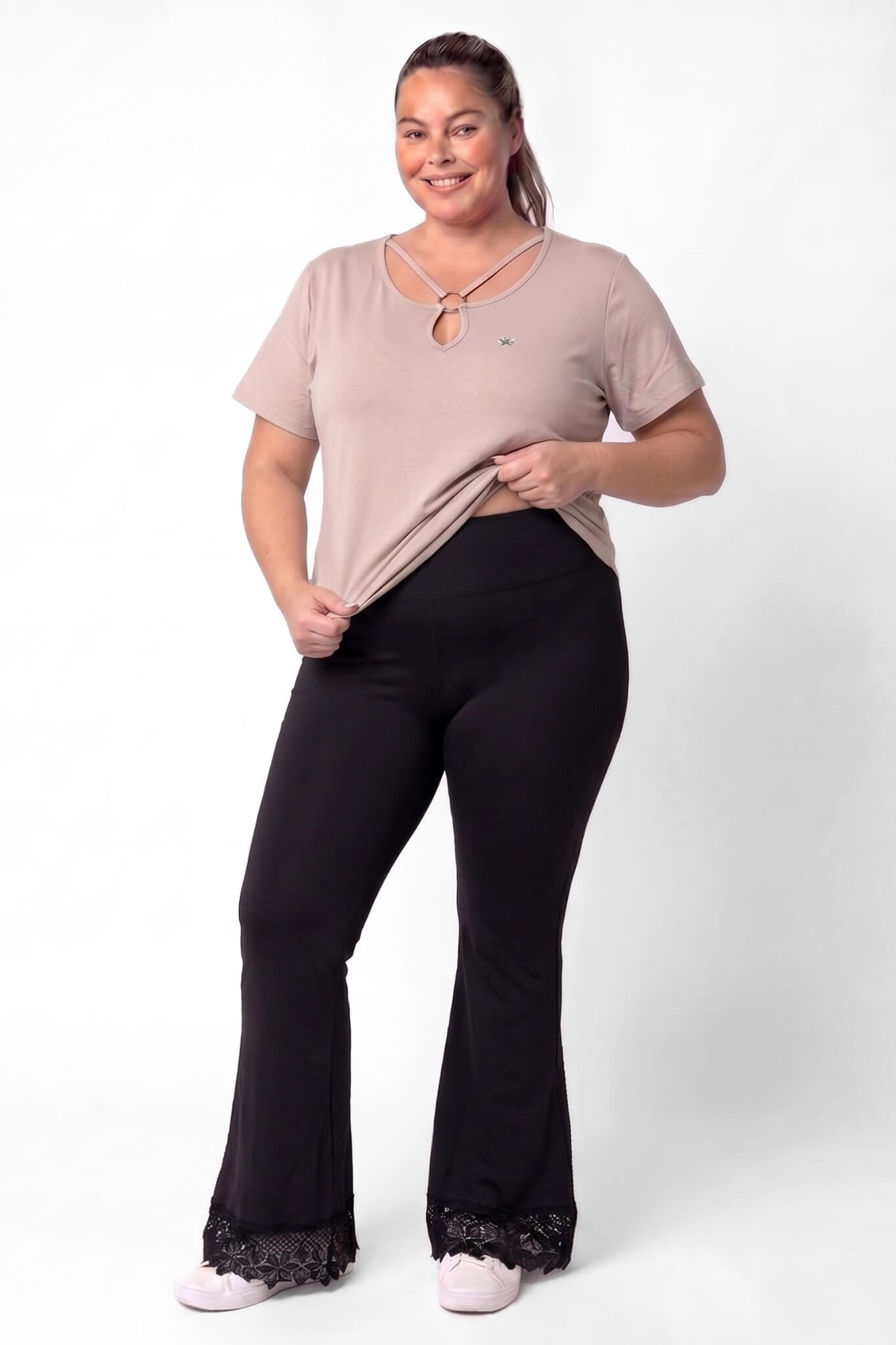 Flared Legging | One Size tot 52 | Comfortabele Stretch | Shaping & Camressie | Voor Lange Benen