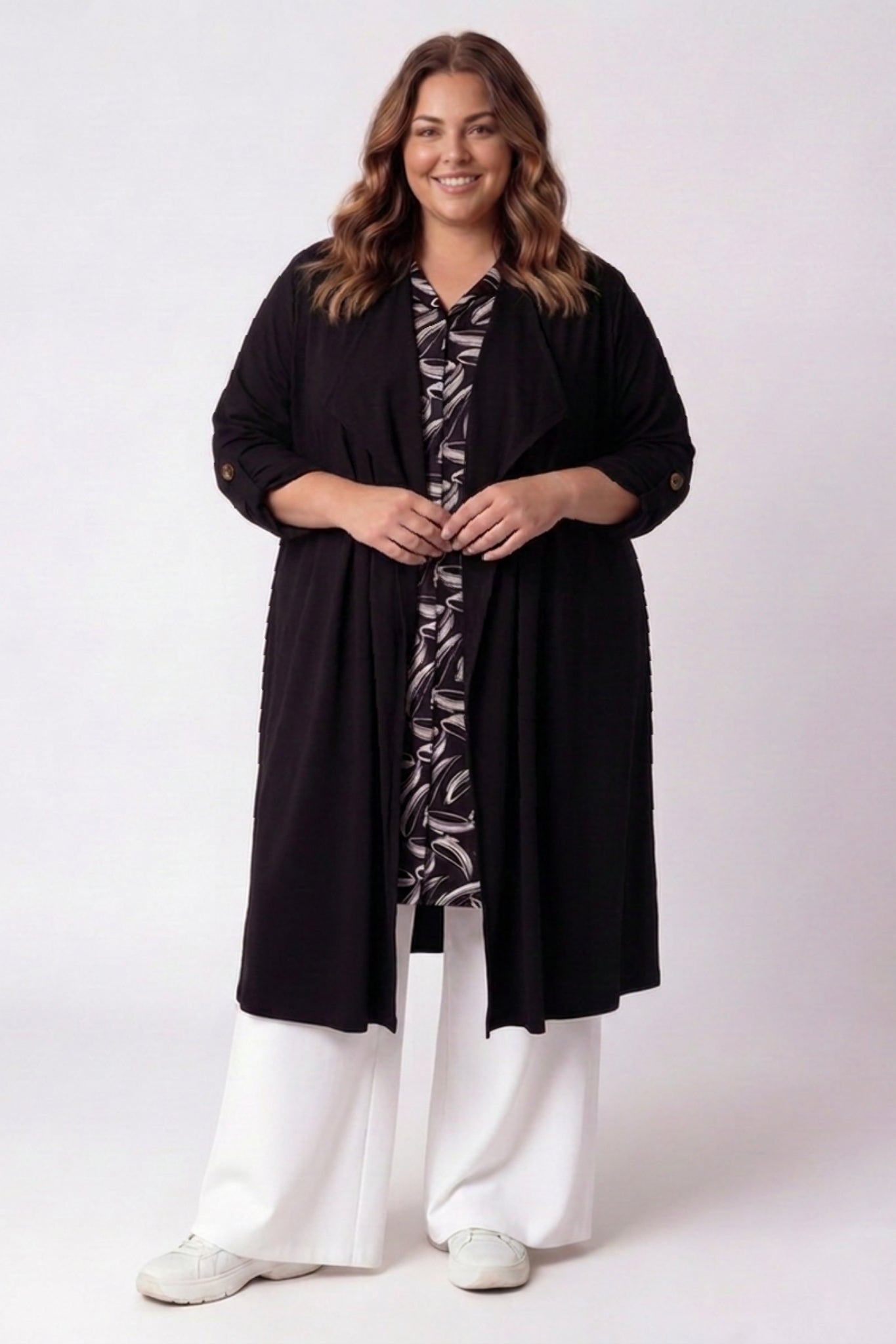 Tuniek Gonny | White Lines | Viscose | 110 cm