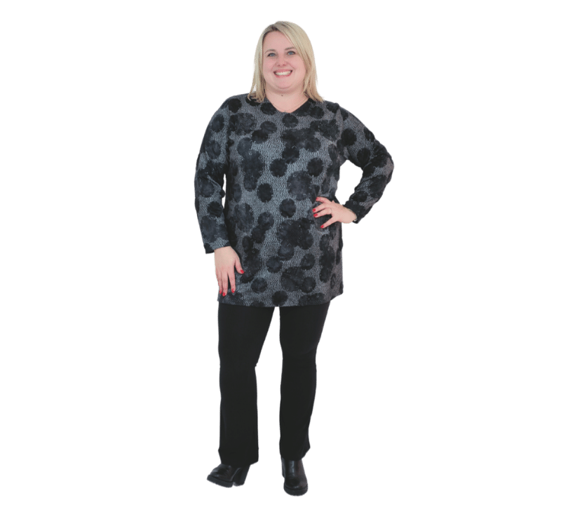 Bammode flared legging grote maten in zwart - maten 44 t/m 62