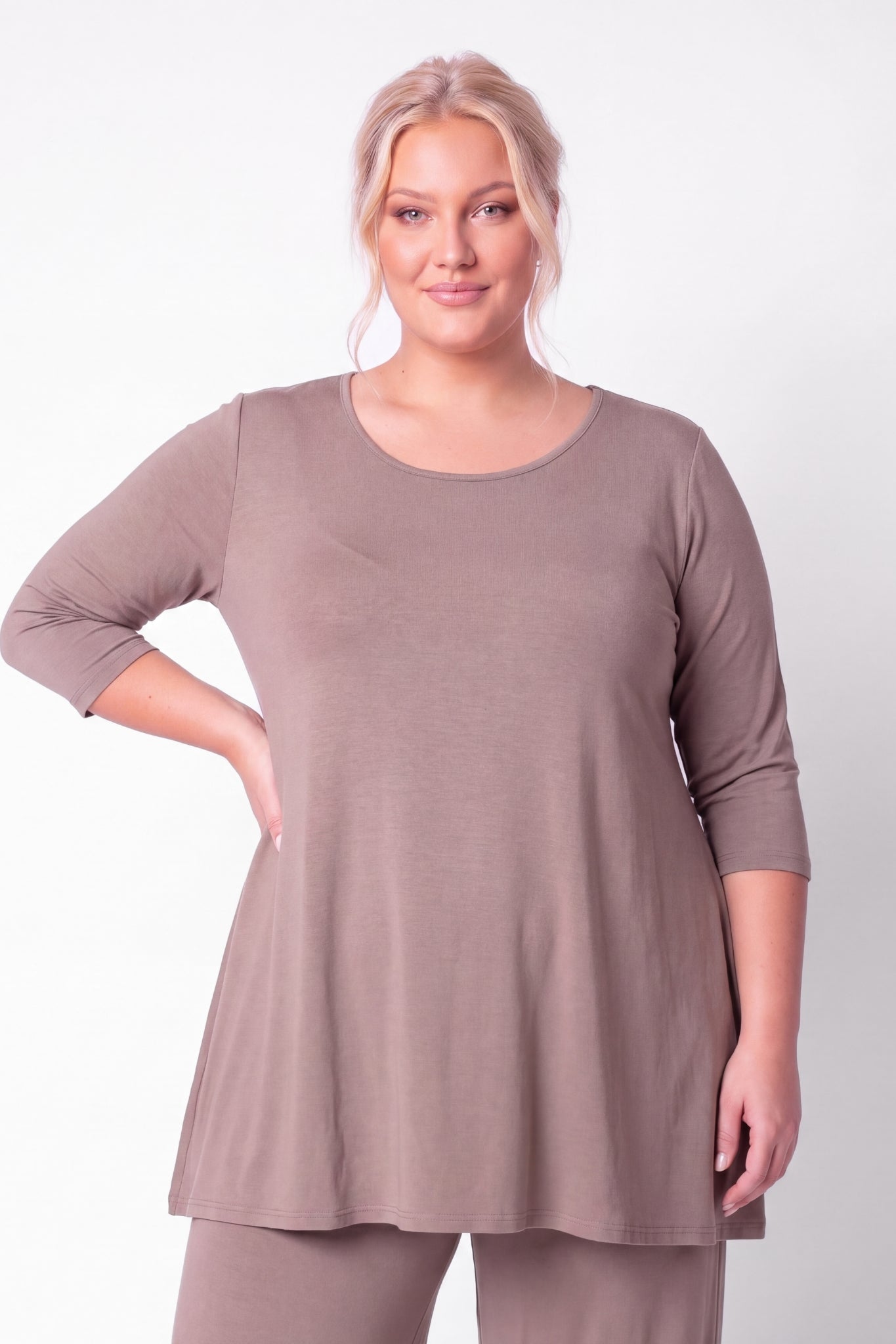 A-lijn shirt Durkje | 3/4 mouwen | Viscose | ca 86 cm