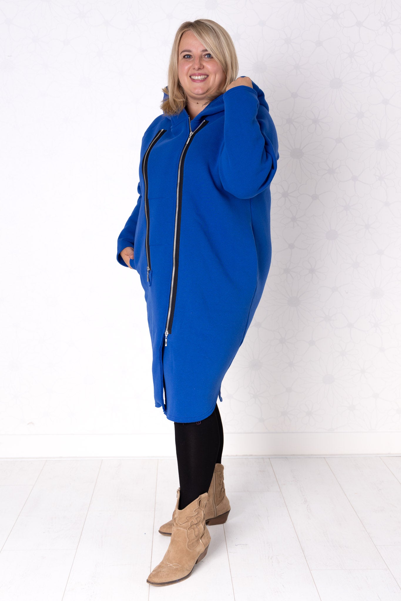 Tussenjas Joke met capuchon | Recht-model | Katoen | 110cm