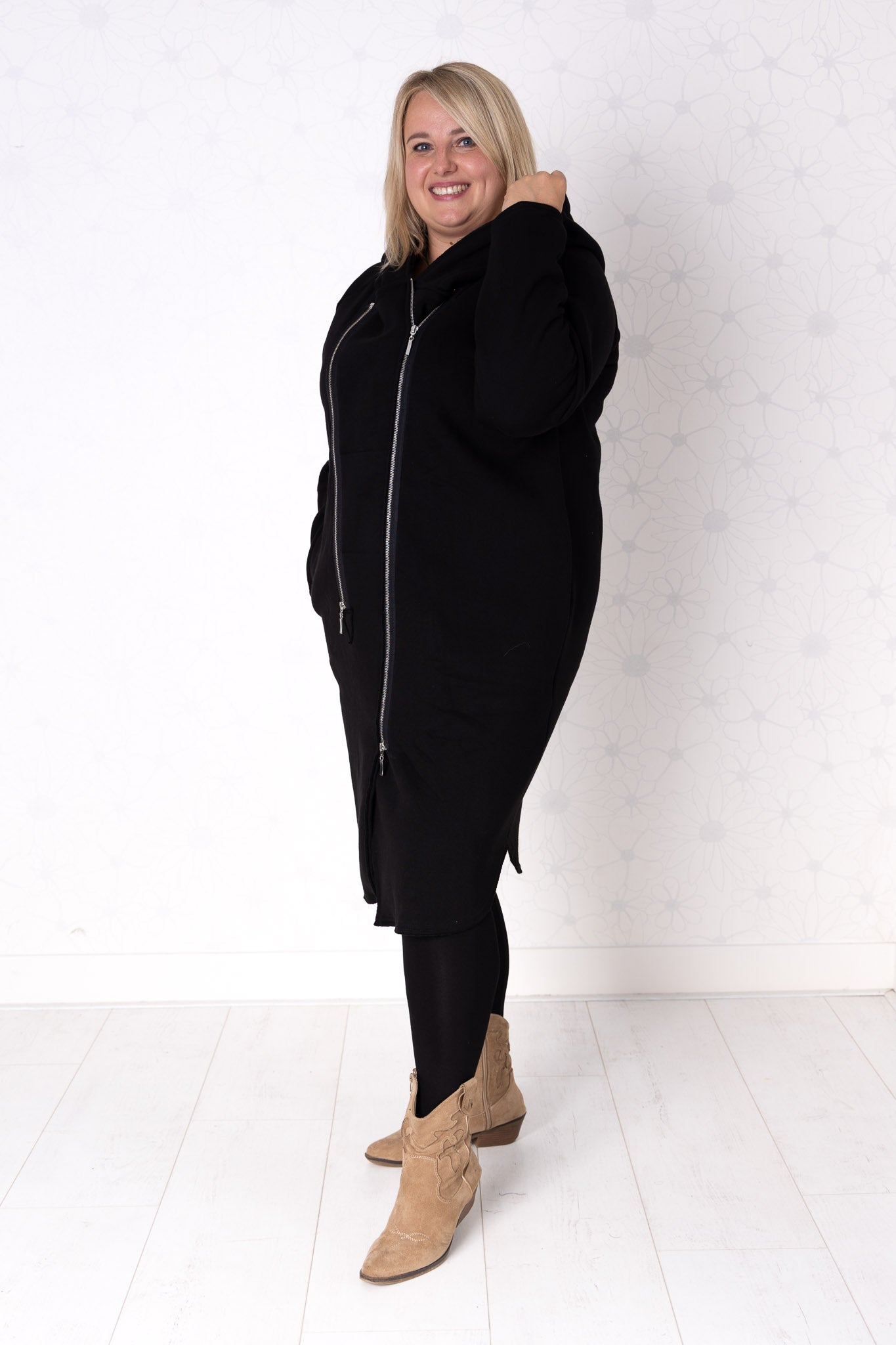 Tussenjas Joke met capuchon | Recht-model | Katoen | 110cm