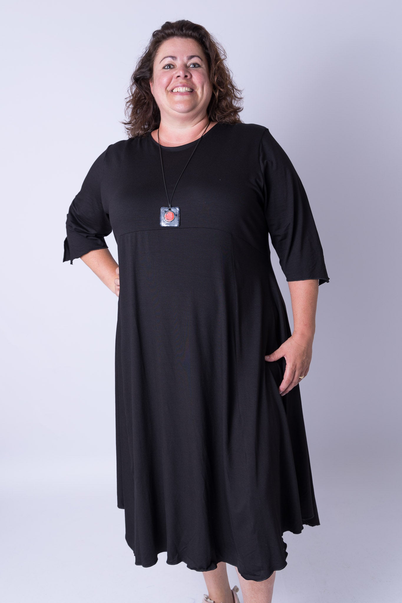 Jurk Everdien ca 125 cm viscose