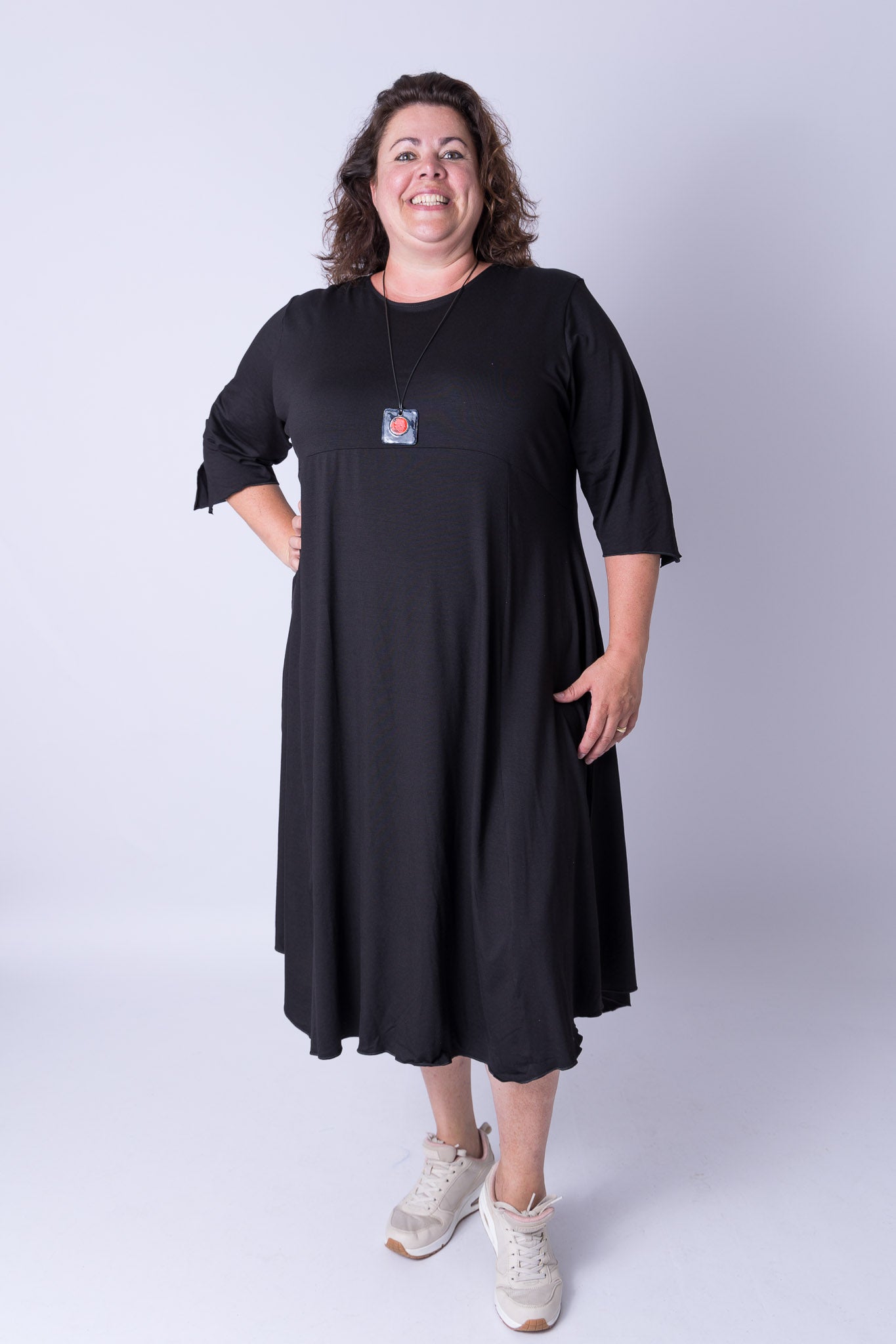 Jurk Everdien ca 125 cm viscose