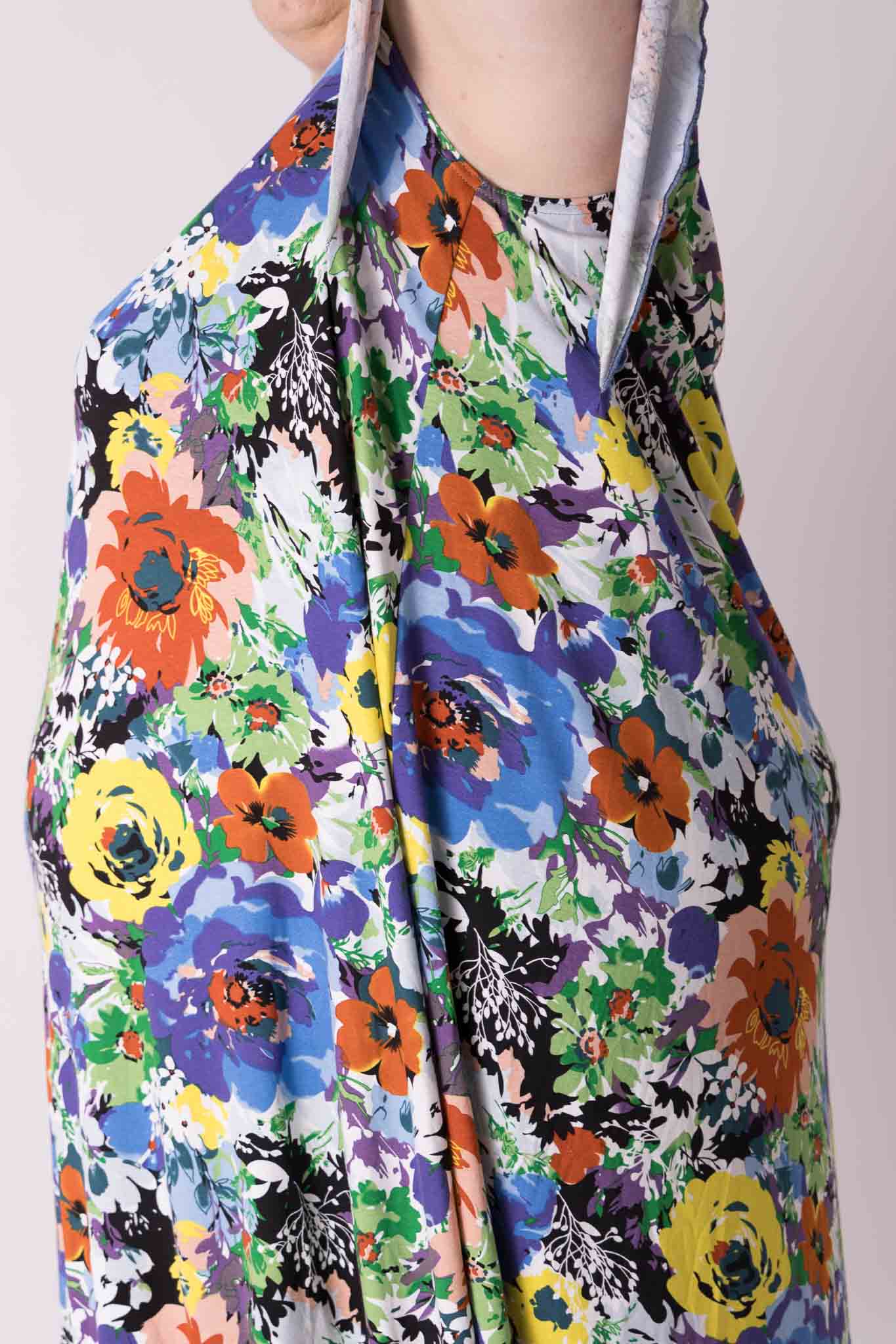 Jurk Karin zomerse weide 110 cm viscose maten 54-62