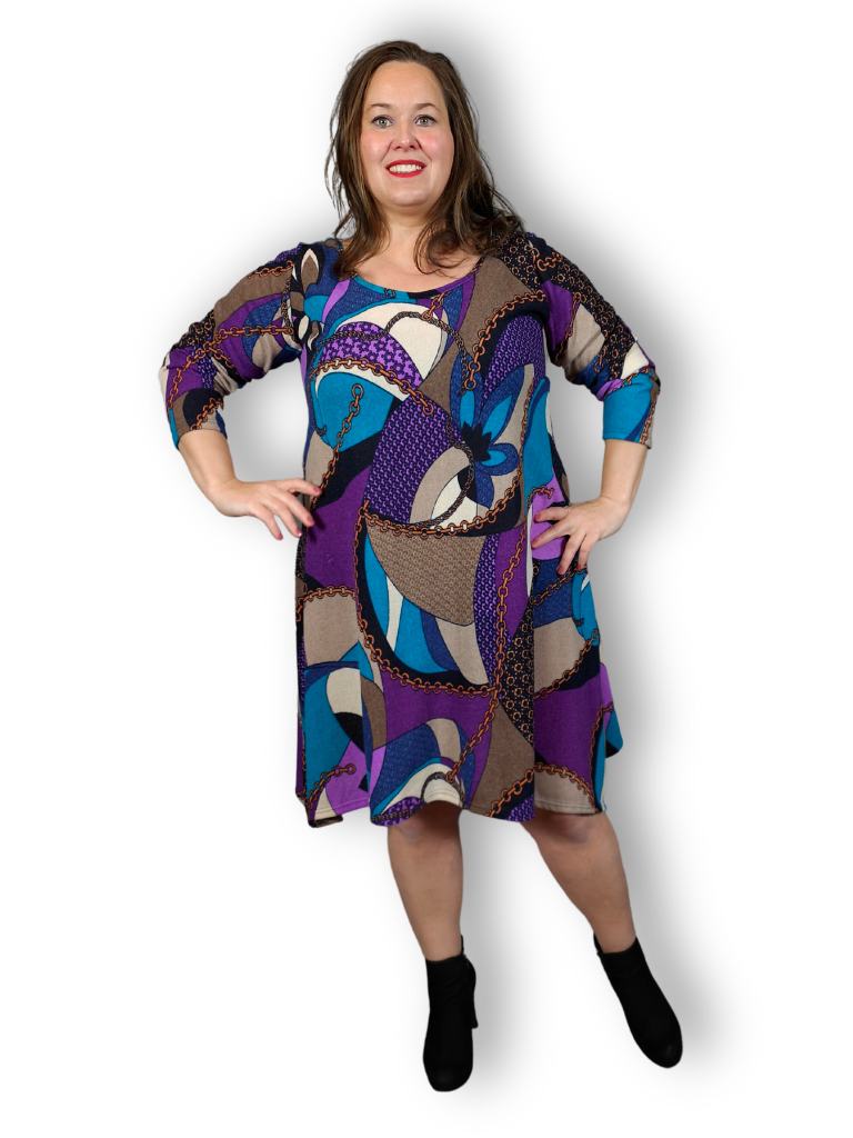 Tuniek / jurk Tanja A-lijn ruime decolette ca 100 cm