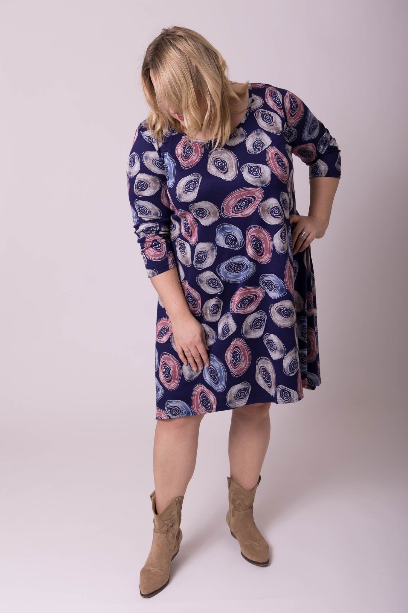Tuniek / jurk Tanja A-lijn ruime decolette ca 100 cm