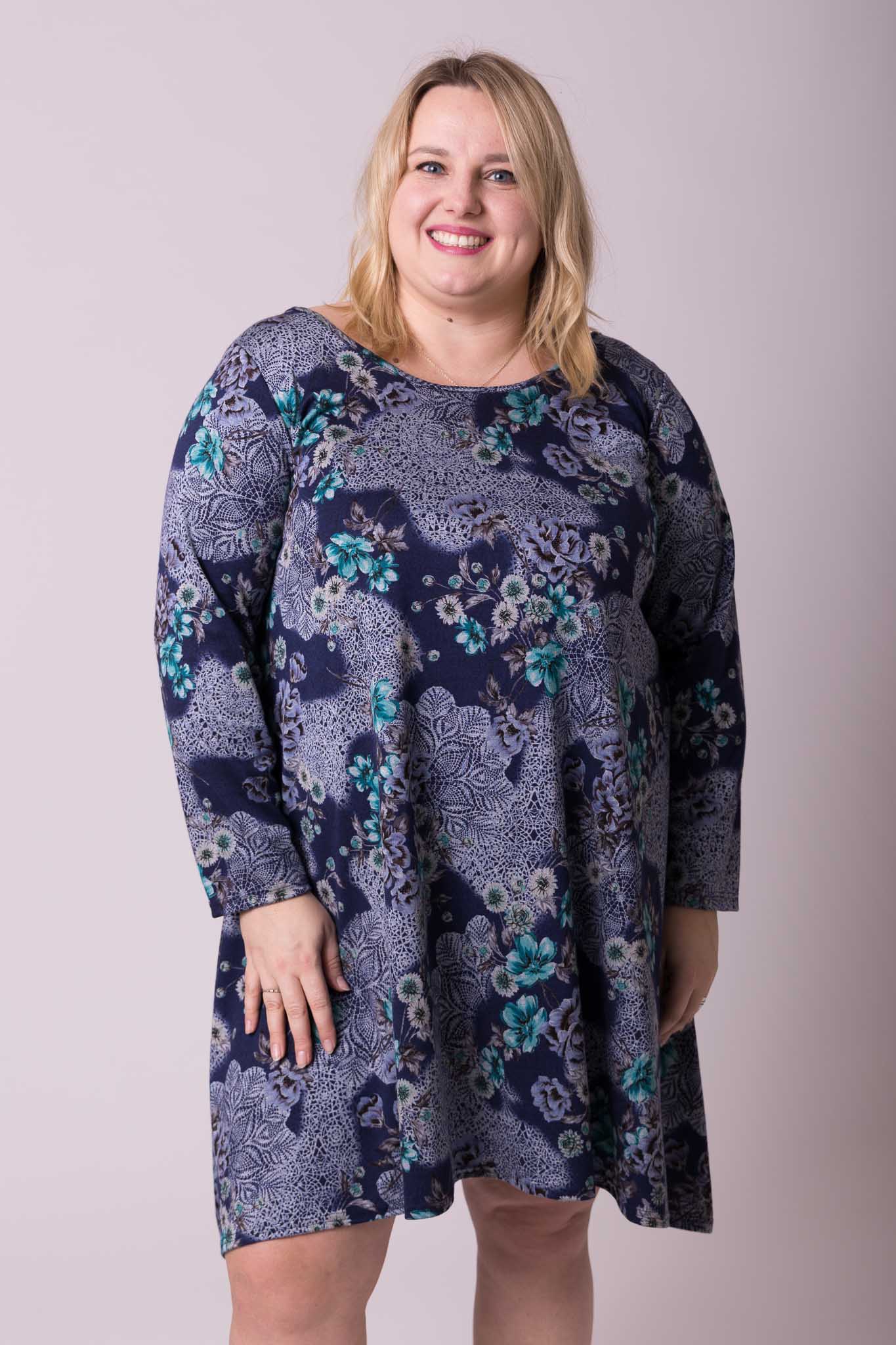 Tuniek / jurk Tanja A-lijn ruime decolette ca 100 cm