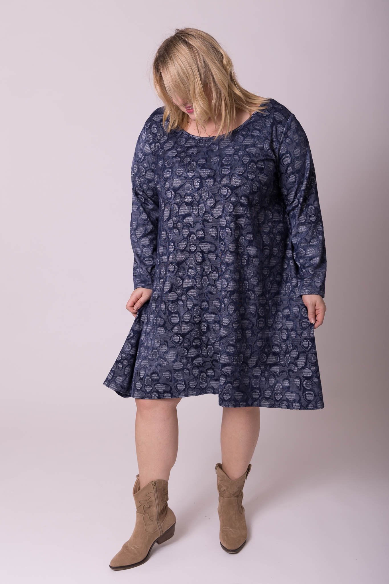 Tuniek / jurk Tanja A-lijn ruime decolette ca 100 cm