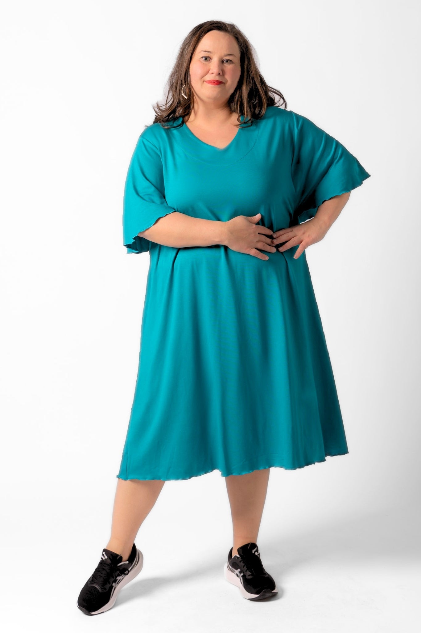 Jurk Karin 110cm | A-lijn | Viscose | Vlindermouw