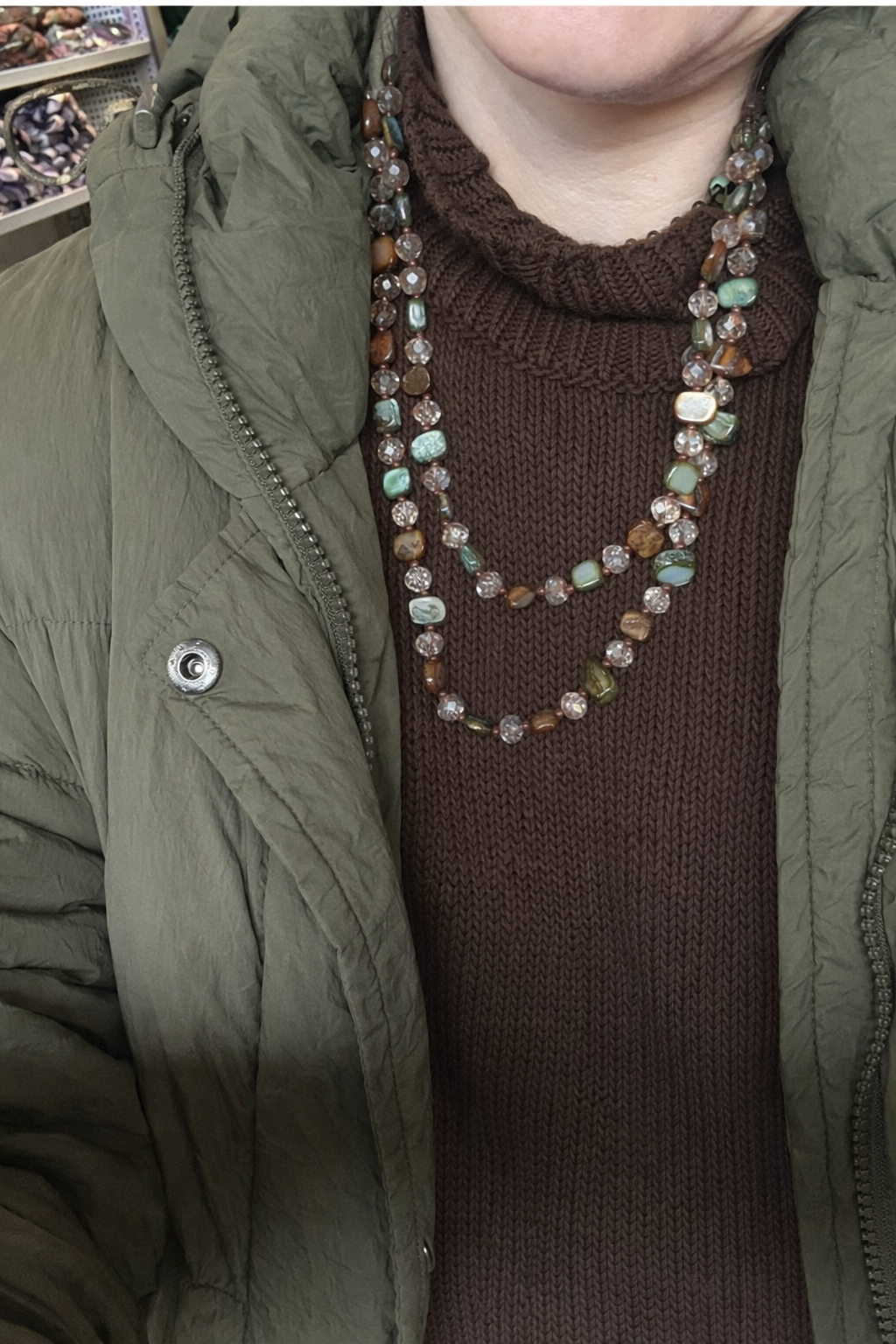 Lange ketting bruine tienten
