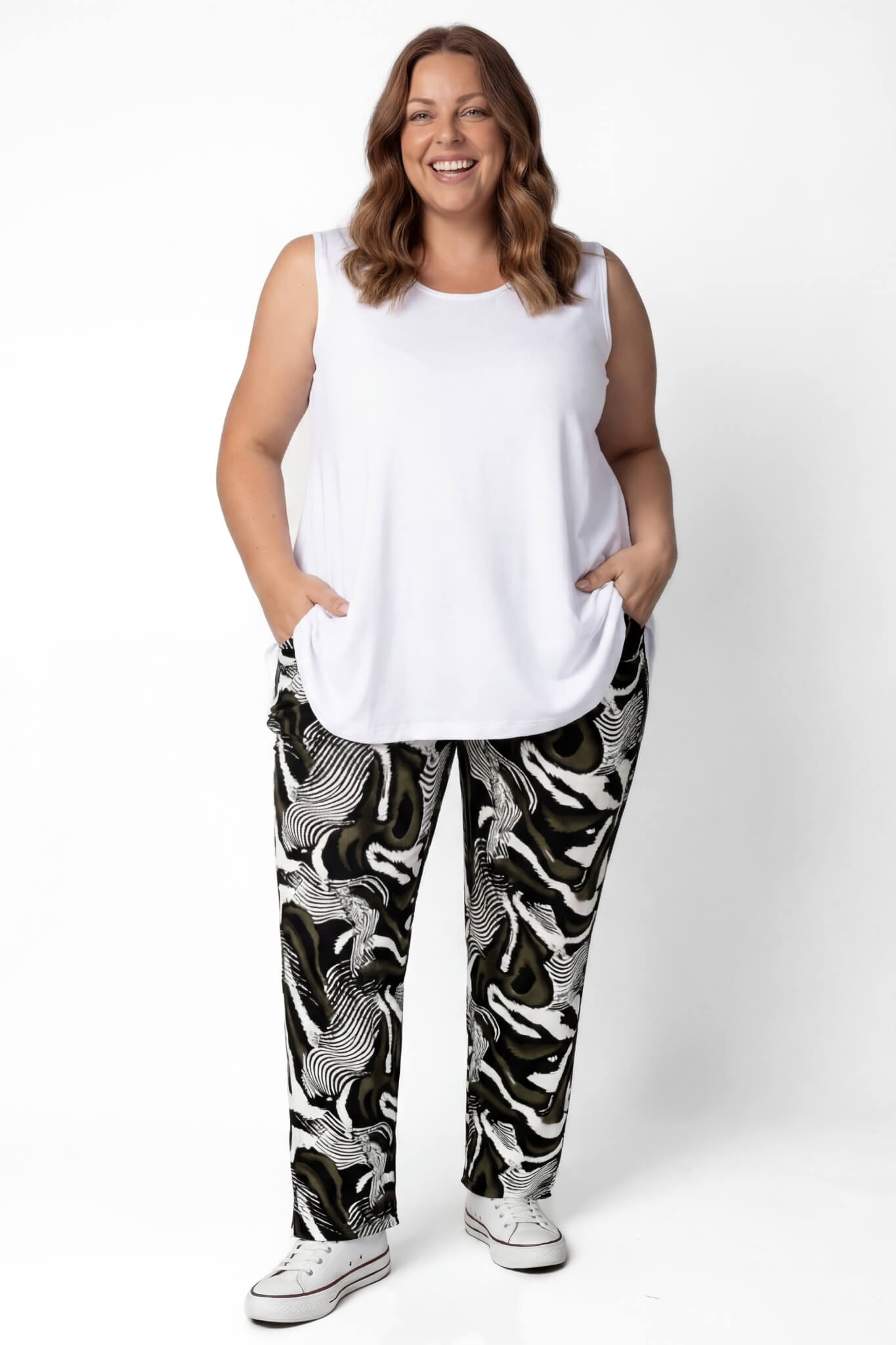 Klassieke Broek met Zakken | Viscose | Mono Muse | 74cm binnenbeenlengte