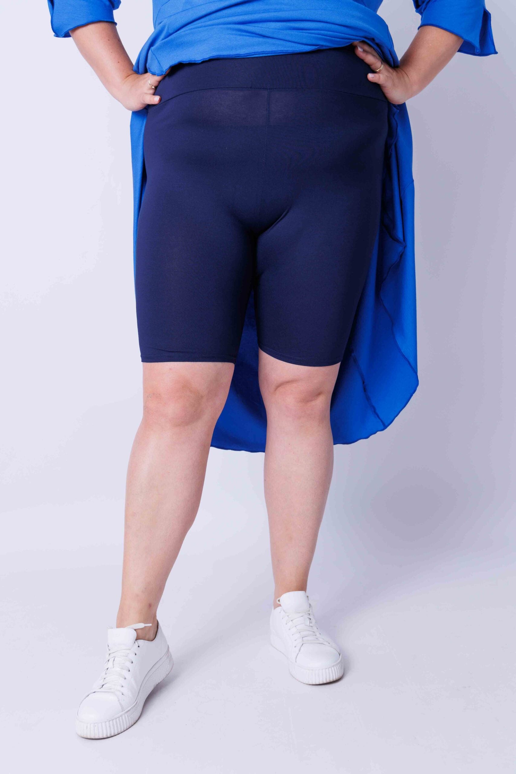 Korte legging onder jurk viscose donkerblauw