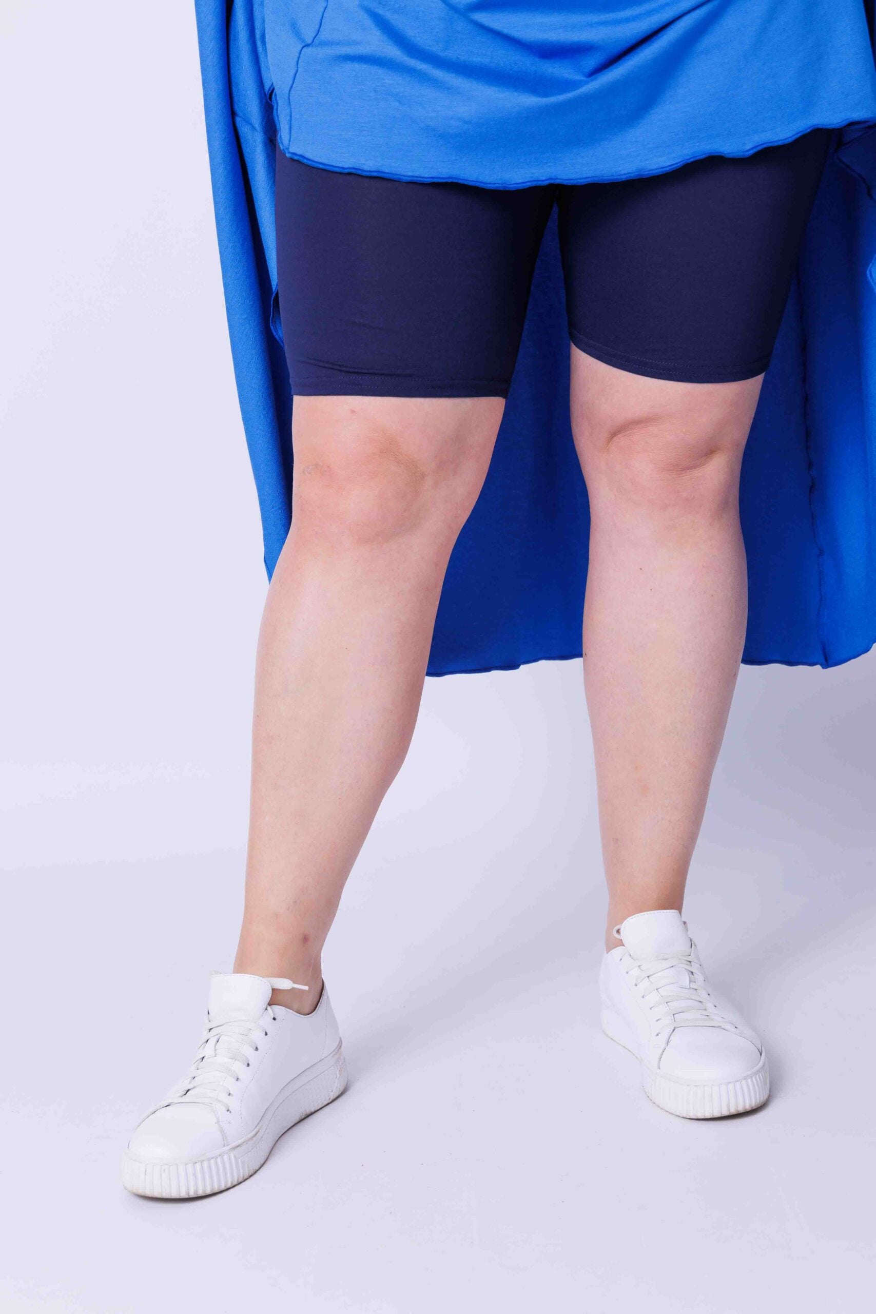 Korte legging onder jurk viscose donkerblauw