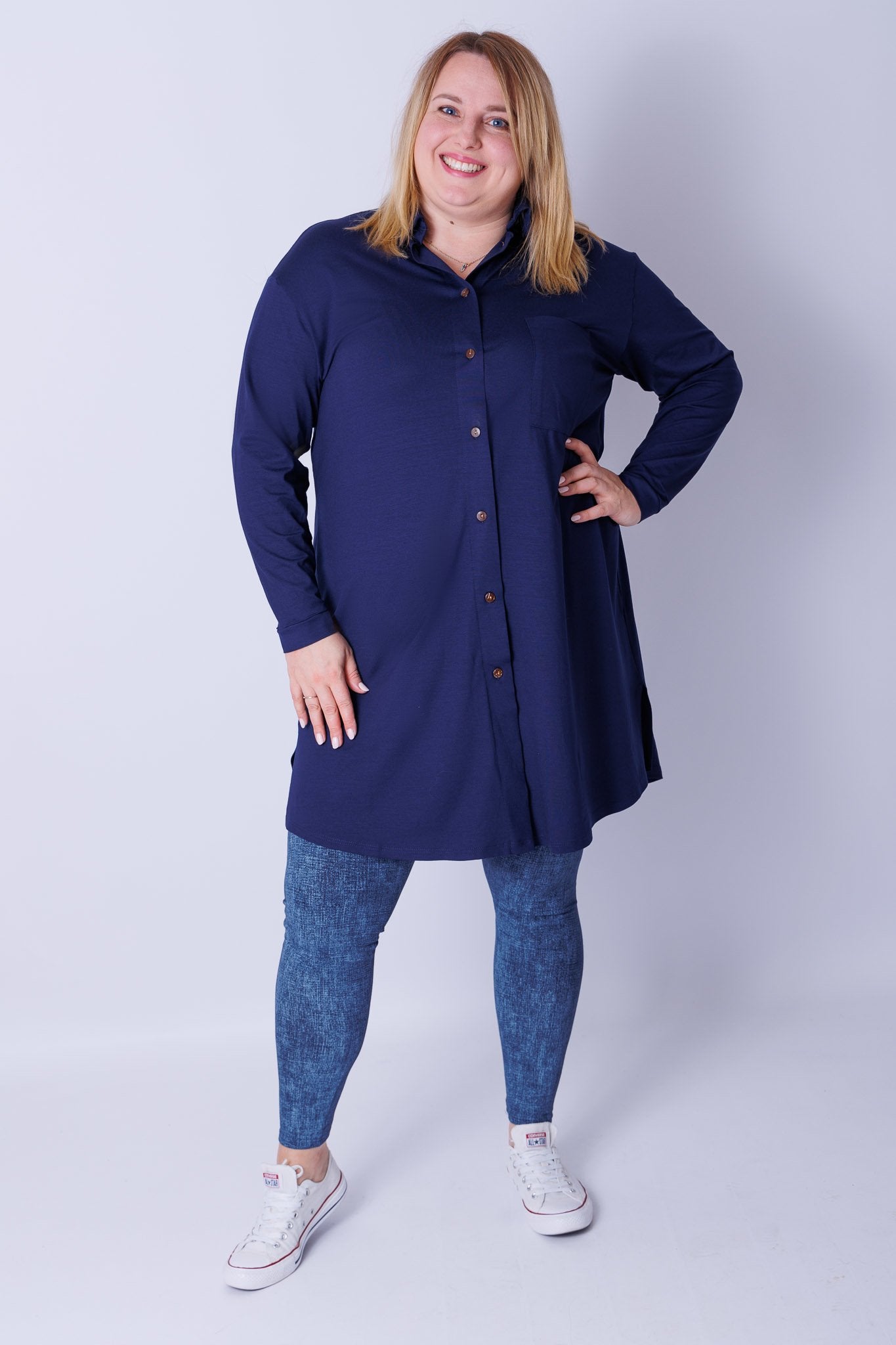 Blouse Tonny | A-lijn | lange mouw | Viscose | 105cm
