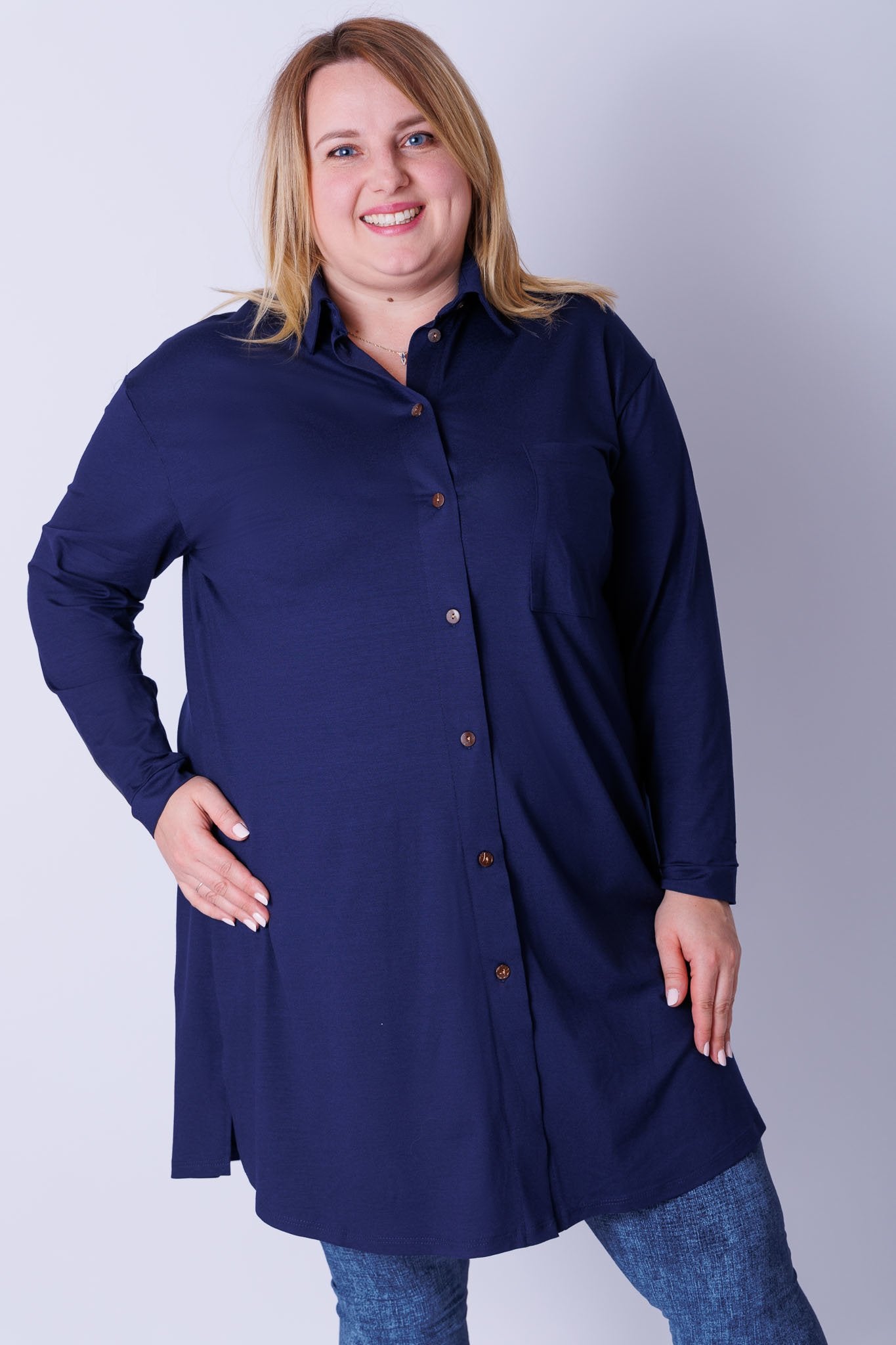 Blouse Tonny | A-lijn | lange mouw | Viscose | 105cm